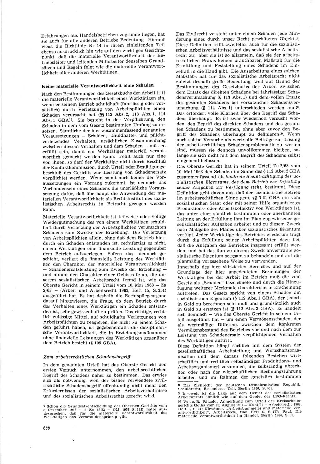 Neue Justiz (NJ), Zeitschrift für Recht und Rechtswissenschaft [Deutsche Demokratische Republik (DDR)], 18. Jahrgang 1964, Seite 688 (NJ DDR 1964, S. 688)
