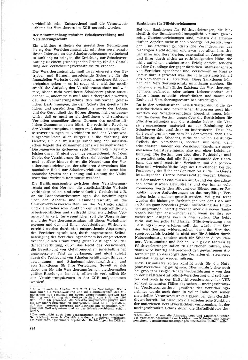 Neue Justiz (NJ), Zeitschrift für Recht und Rechtswissenschaft [Deutsche Demokratische Republik (DDR)], 18. Jahrgang 1964, Seite 748 (NJ DDR 1964, S. 748)