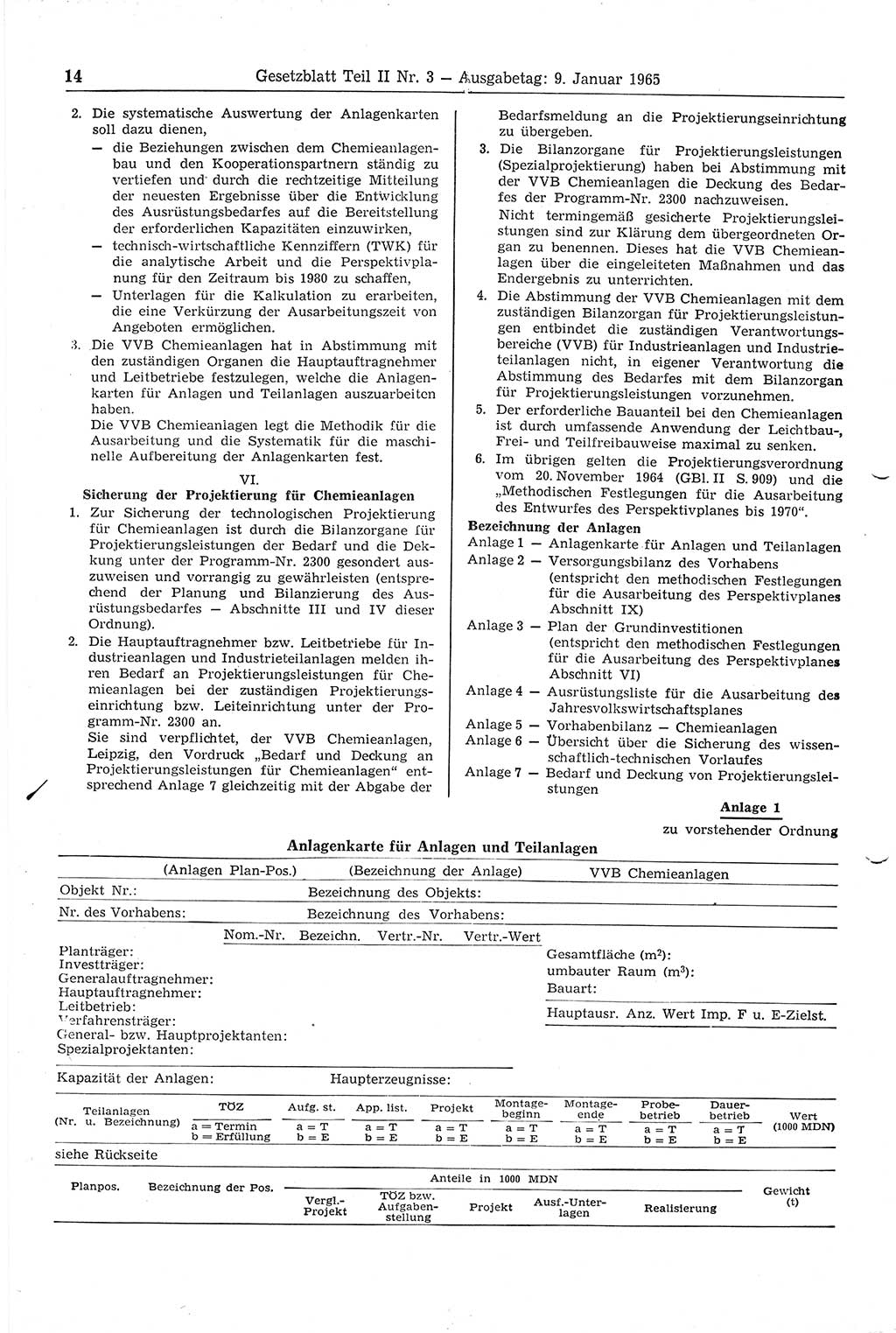 Gesetzblatt (GBl.) der Deutschen Demokratischen Republik (DDR) Teil ⅠⅠ 1965, Seite 14 (GBl. DDR ⅠⅠ 1965, S. 14)