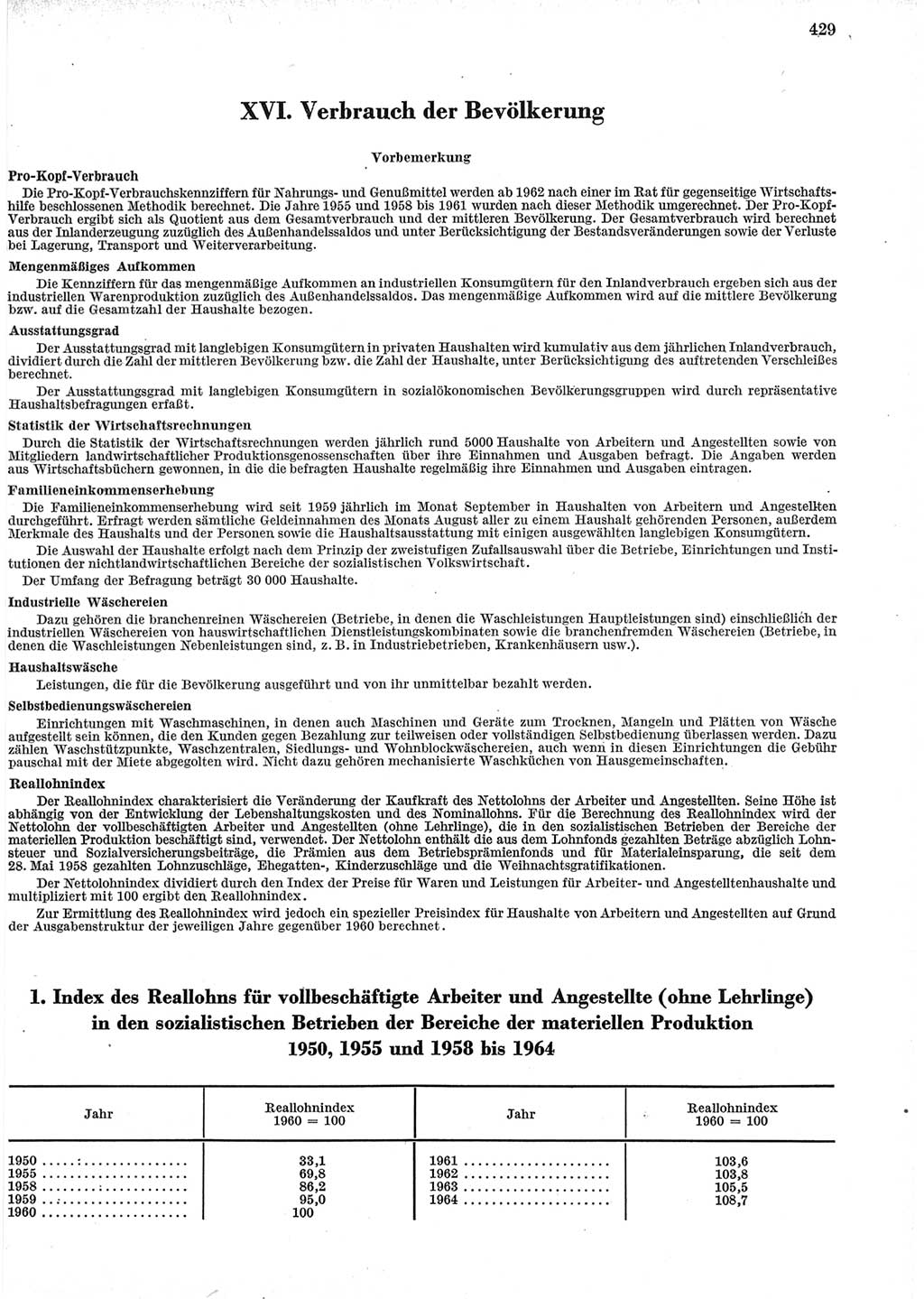 Statistisches Jahrbuch der Deutschen Demokratischen Republik (DDR) 1965, Seite 429 (Stat. Jb. DDR 1965, S. 429)