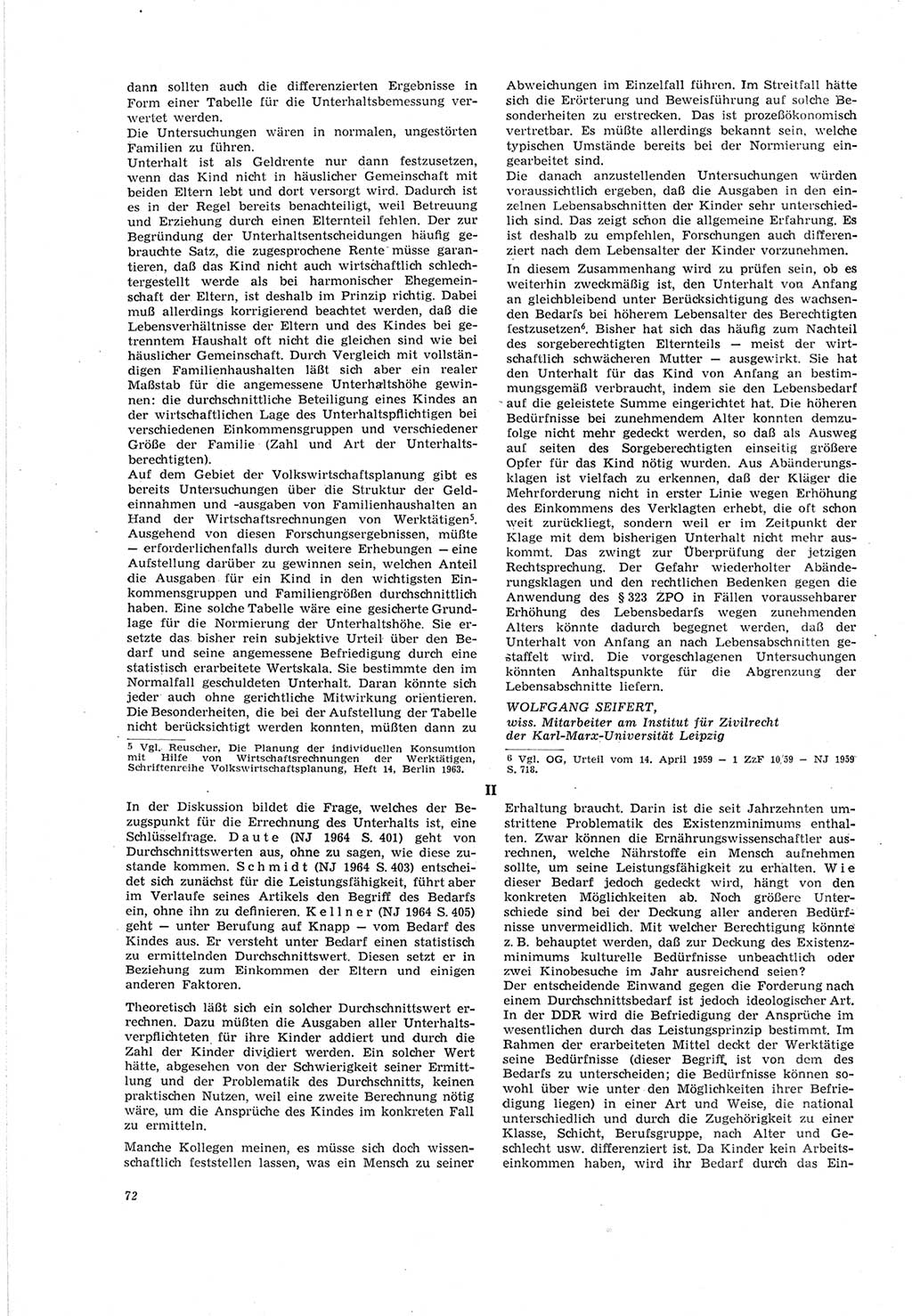 Neue Justiz (NJ), Zeitschrift für Recht und Rechtswissenschaft [Deutsche Demokratische Republik (DDR)], 19. Jahrgang 1965, Seite 72 (NJ DDR 1965, S. 72)