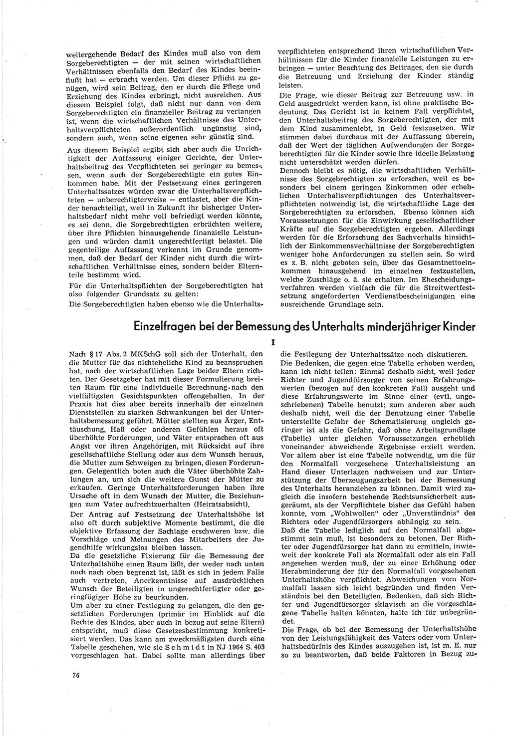 Neue Justiz (NJ), Zeitschrift für Recht und Rechtswissenschaft [Deutsche Demokratische Republik (DDR)], 19. Jahrgang 1965, Seite 76 (NJ DDR 1965, S. 76)