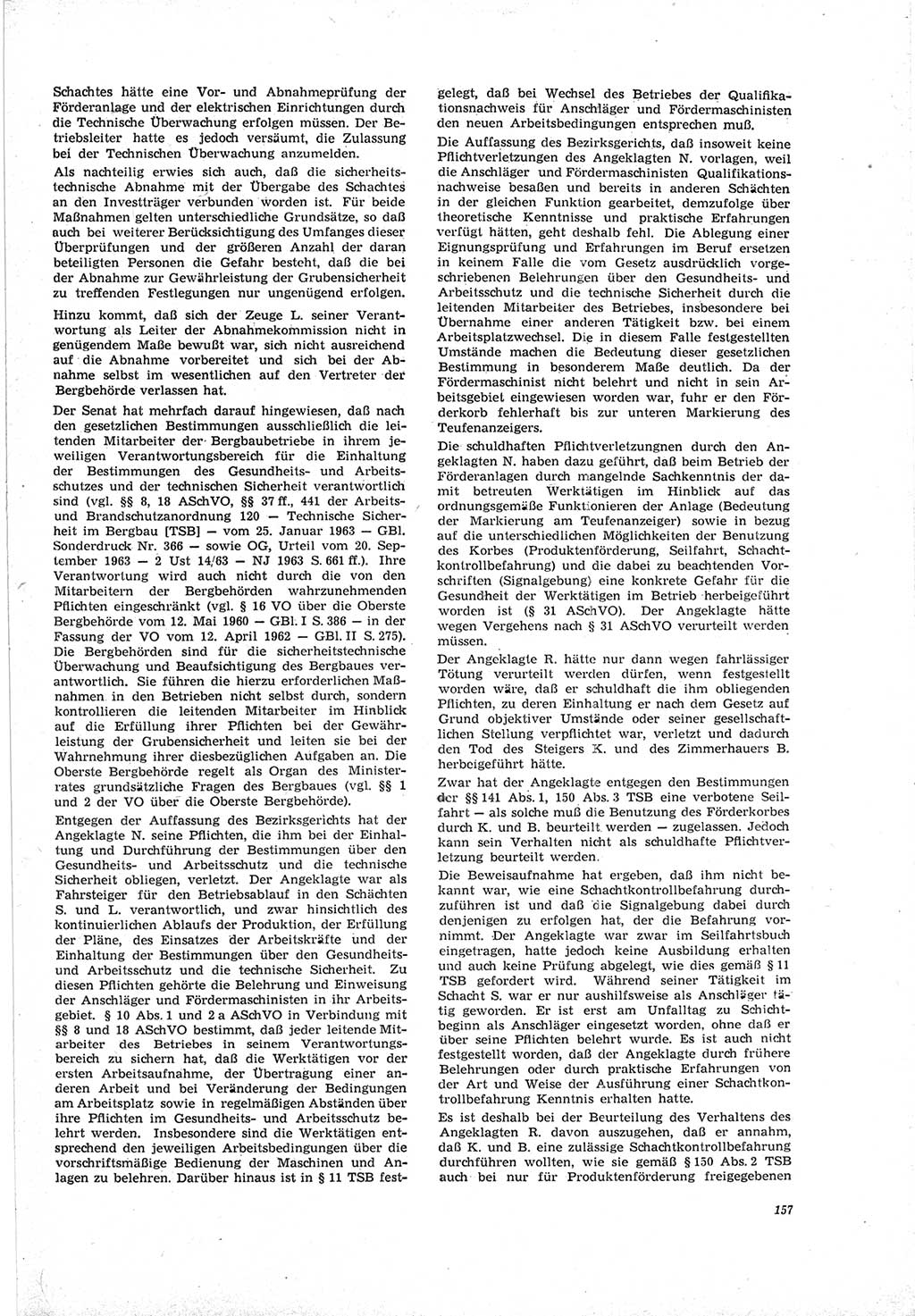 Neue Justiz (NJ), Zeitschrift für Recht und Rechtswissenschaft [Deutsche Demokratische Republik (DDR)], 19. Jahrgang 1965, Seite 157 (NJ DDR 1965, S. 157)