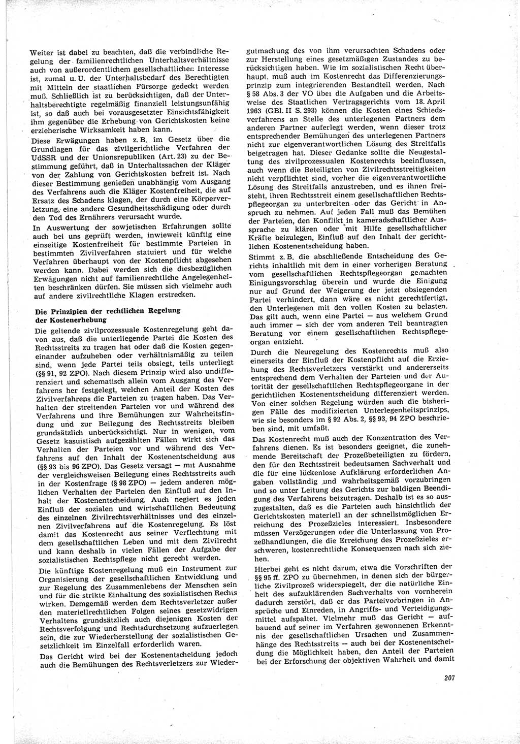 Neue Justiz (NJ), Zeitschrift für Recht und Rechtswissenschaft [Deutsche Demokratische Republik (DDR)], 19. Jahrgang 1965, Seite 207 (NJ DDR 1965, S. 207)
