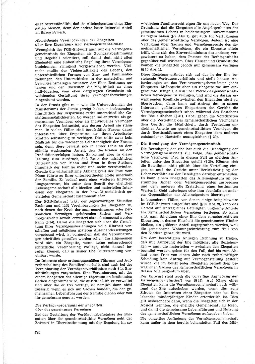 Neue Justiz (NJ), Zeitschrift für Recht und Rechtswissenschaft [Deutsche Demokratische Republik (DDR)], 19. Jahrgang 1965, Seite 240 (NJ DDR 1965, S. 240)
