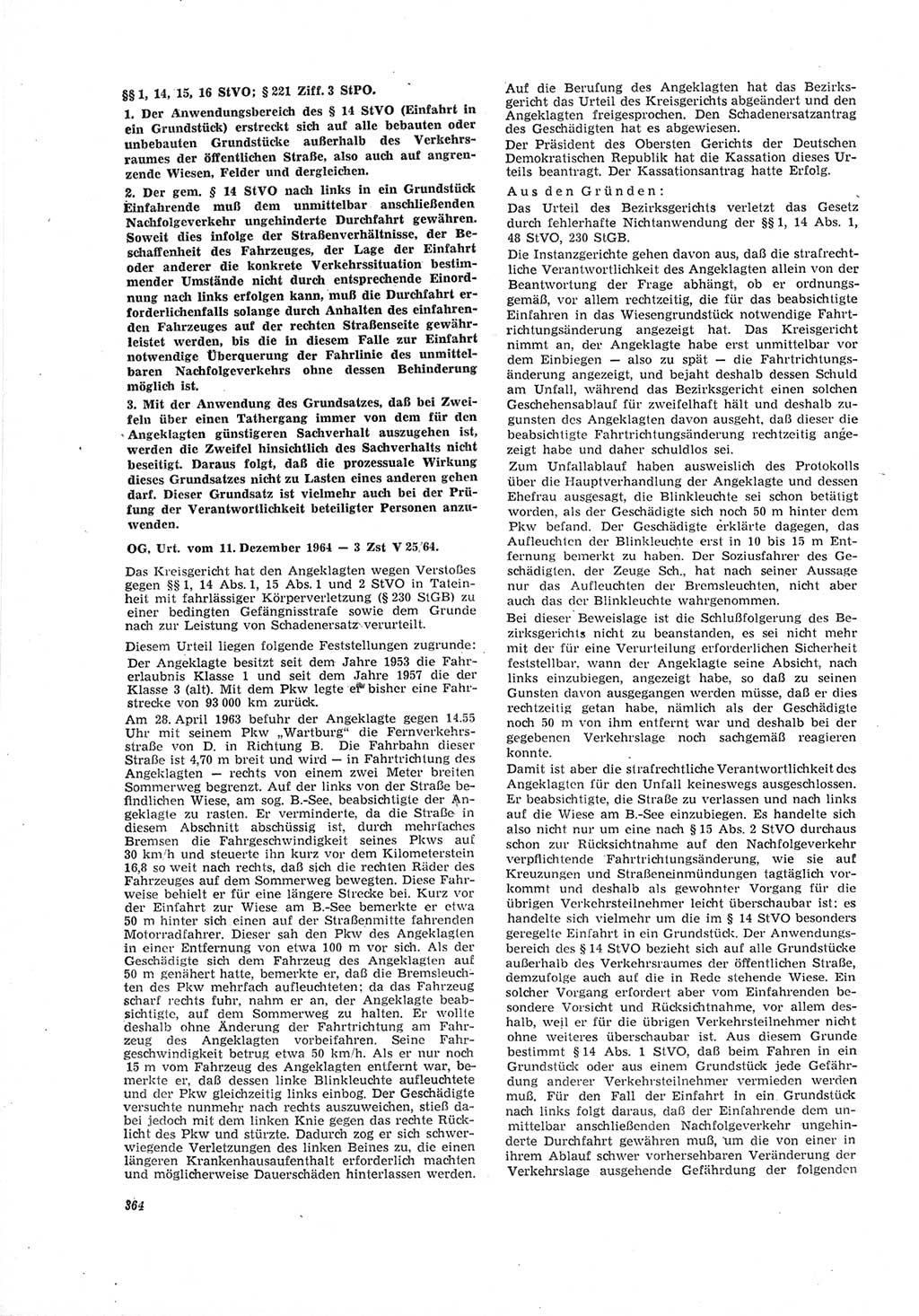 Neue Justiz (NJ), Zeitschrift für Recht und Rechtswissenschaft [Deutsche Demokratische Republik (DDR)], 19. Jahrgang 1965, Seite 364 (NJ DDR 1965, S. 364)