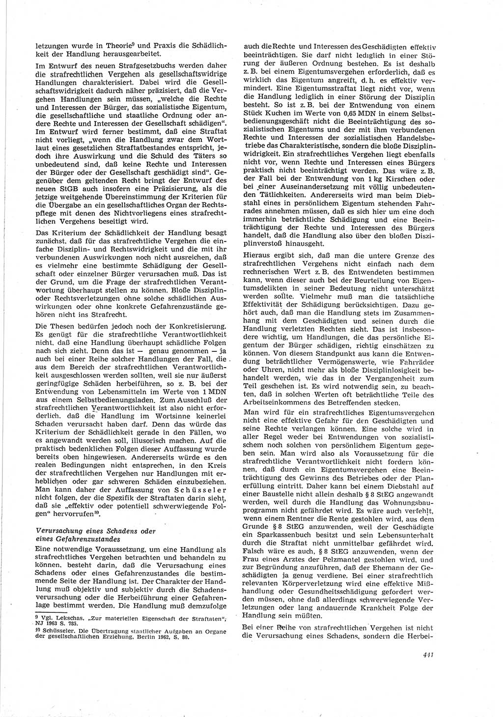 Neue Justiz (NJ), Zeitschrift für Recht und Rechtswissenschaft [Deutsche Demokratische Republik (DDR)], 19. Jahrgang 1965, Seite 441 (NJ DDR 1965, S. 441)