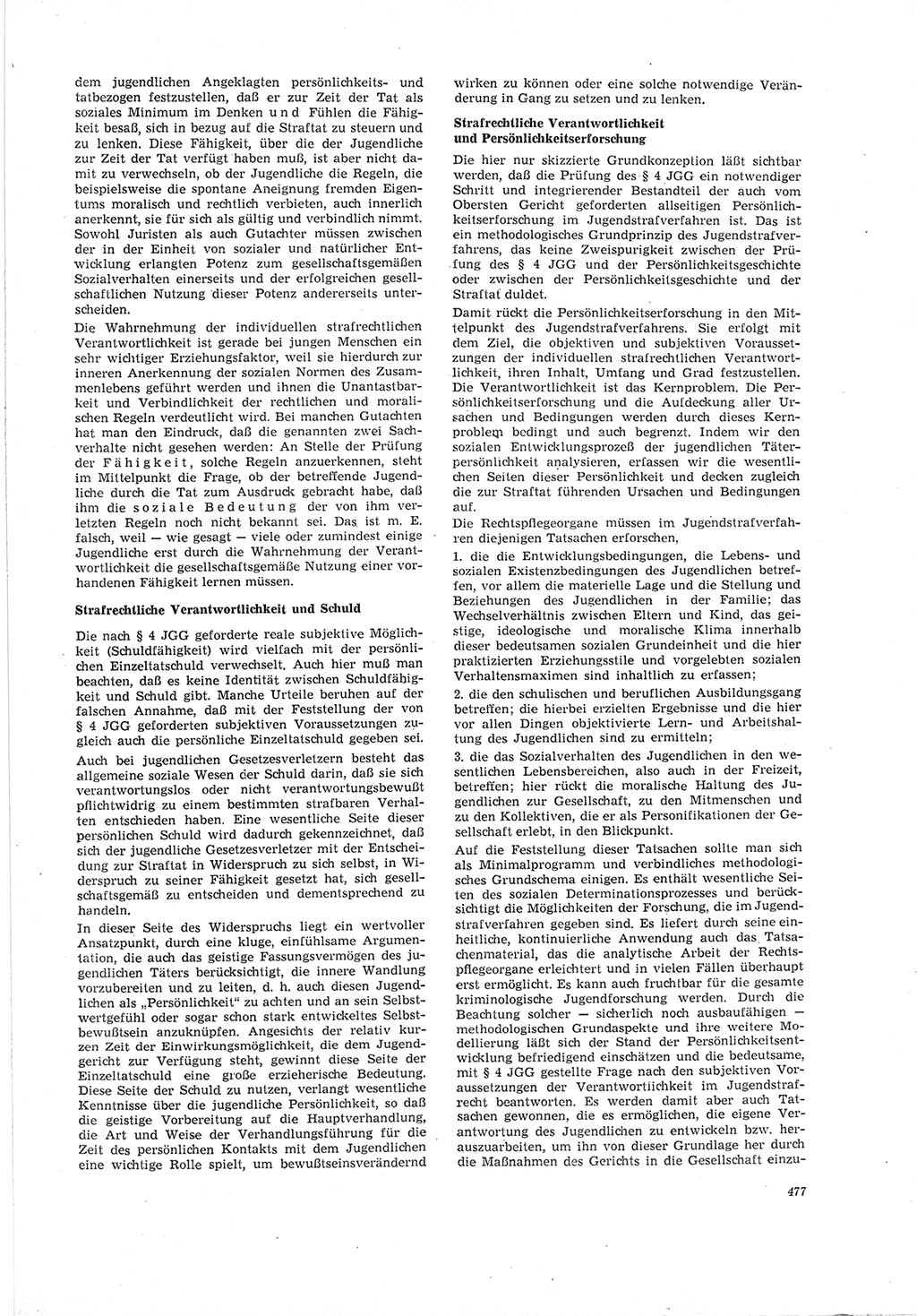 Neue Justiz (NJ), Zeitschrift für Recht und Rechtswissenschaft [Deutsche Demokratische Republik (DDR)], 19. Jahrgang 1965, Seite 477 (NJ DDR 1965, S. 477)
