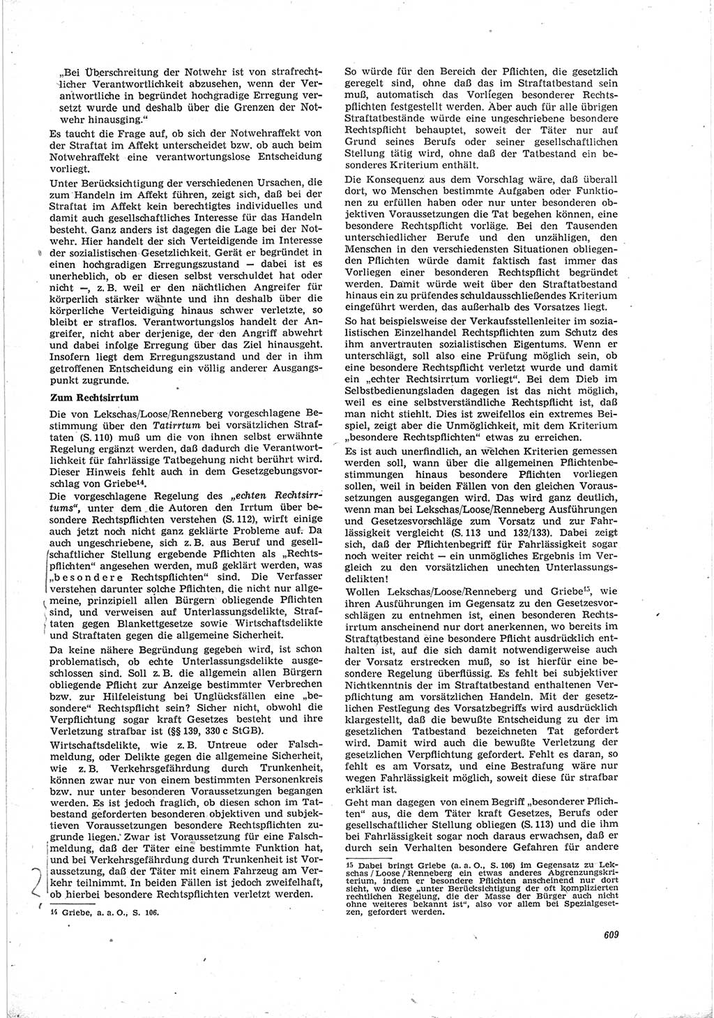 Neue Justiz (NJ), Zeitschrift für Recht und Rechtswissenschaft [Deutsche Demokratische Republik (DDR)], 19. Jahrgang 1965, Seite 609 (NJ DDR 1965, S. 609)