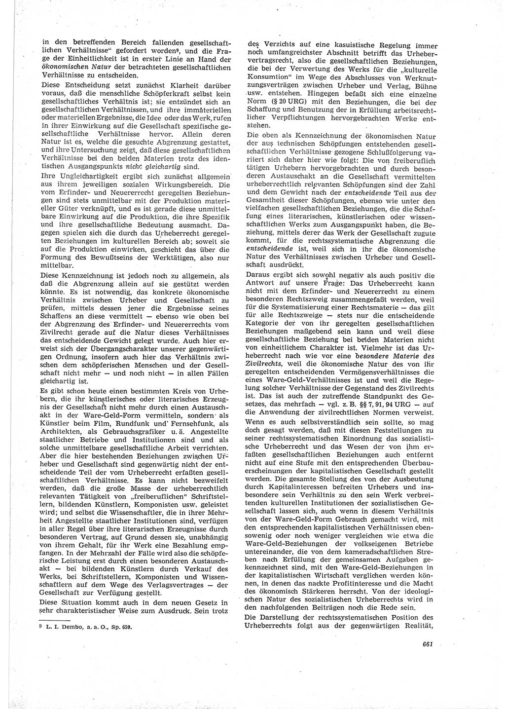 Neue Justiz (NJ), Zeitschrift für Recht und Rechtswissenschaft [Deutsche Demokratische Republik (DDR)], 19. Jahrgang 1965, Seite 661 (NJ DDR 1965, S. 661)