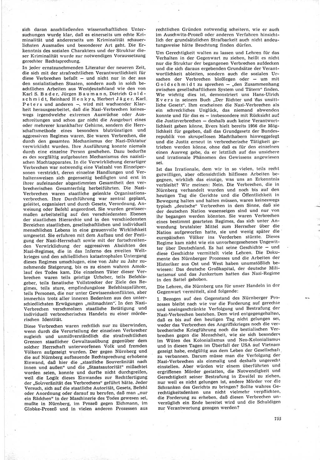Neue Justiz (NJ), Zeitschrift für Recht und Rechtswissenschaft [Deutsche Demokratische Republik (DDR)], 19. Jahrgang 1965, Seite 755 (NJ DDR 1965, S. 755)