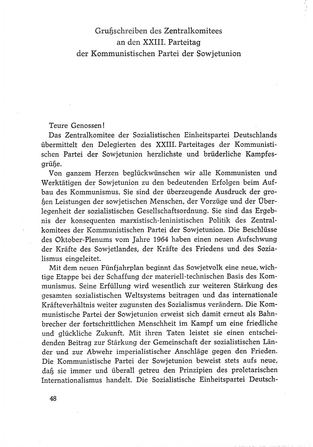 Dokumente der Sozialistischen Einheitspartei Deutschlands (SED) [Deutsche Demokratische Republik (DDR)] 1966-1967, Seite 48 (Dok. SED DDR 1966-1967, S. 48)