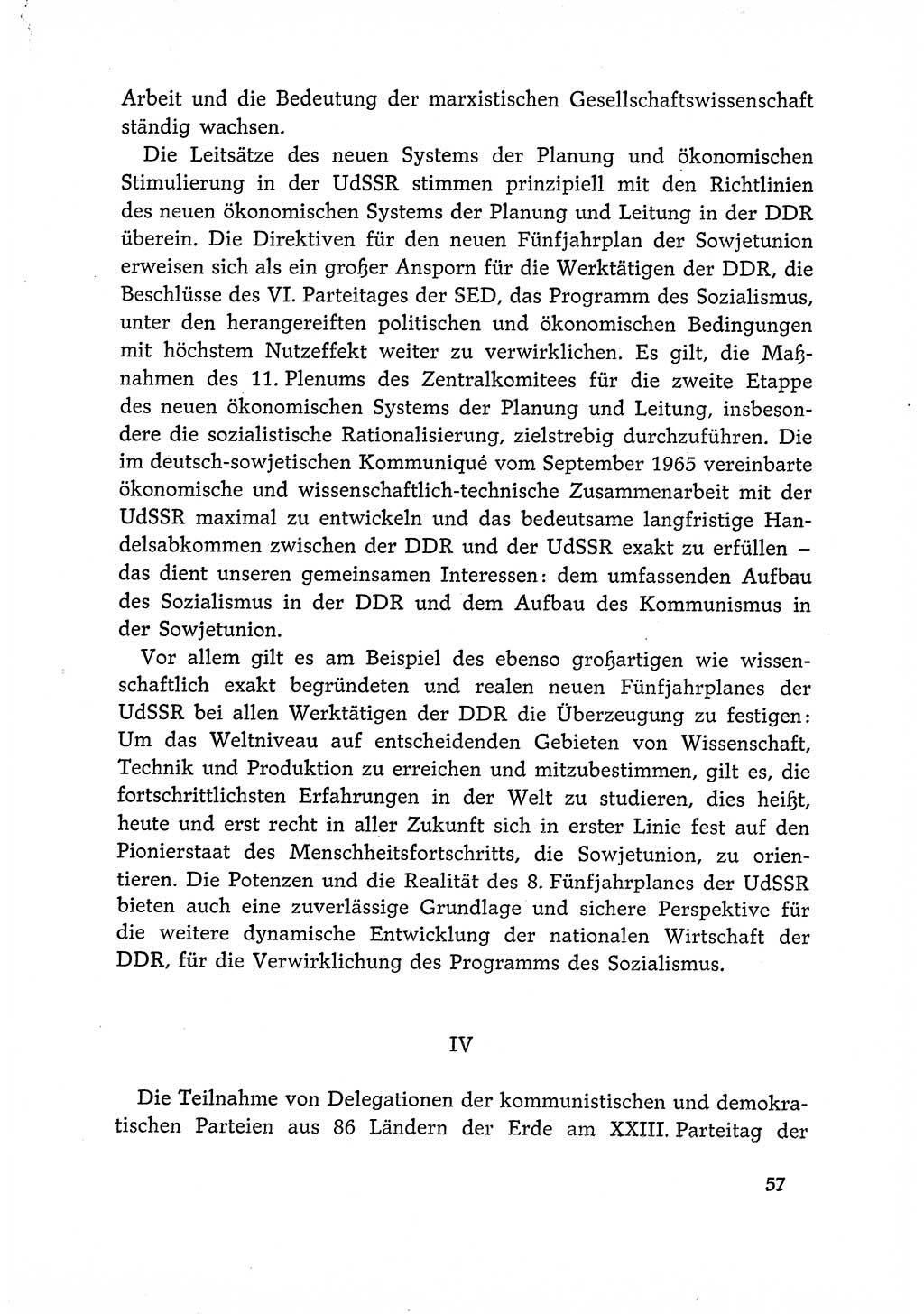 Dokumente der Sozialistischen Einheitspartei Deutschlands (SED) [Deutsche Demokratische Republik (DDR)] 1966-1967, Seite 57 (Dok. SED DDR 1966-1967, S. 57)