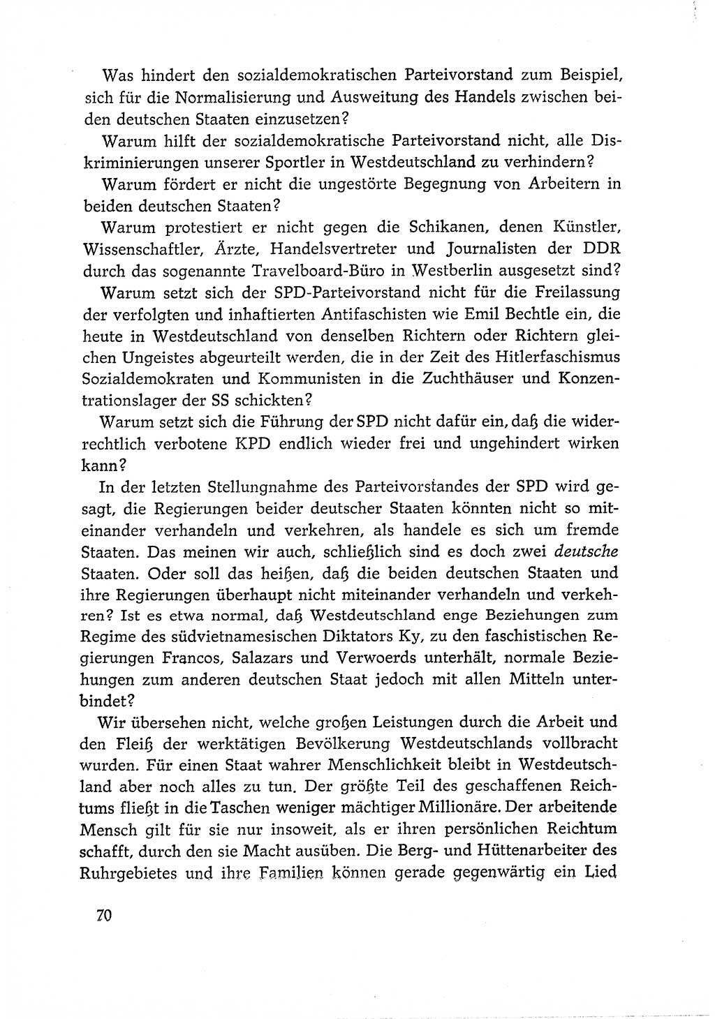 Dokumente der Sozialistischen Einheitspartei Deutschlands (SED) [Deutsche Demokratische Republik (DDR)] 1966-1967, Seite 70 (Dok. SED DDR 1966-1967, S. 70)
