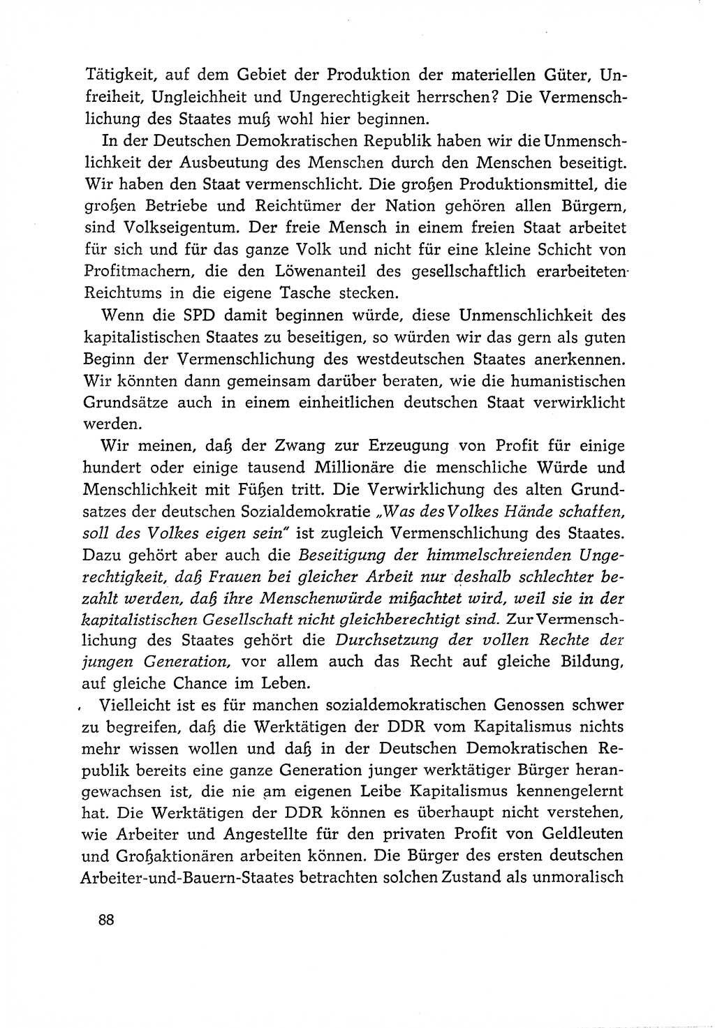 Dokumente der Sozialistischen Einheitspartei Deutschlands (SED) [Deutsche Demokratische Republik (DDR)] 1966-1967, Seite 88 (Dok. SED DDR 1966-1967, S. 88)