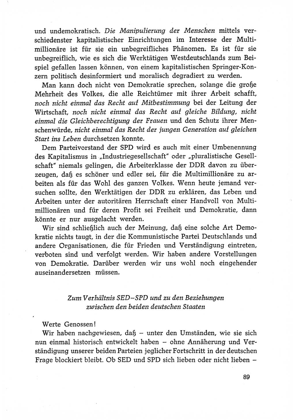 Dokumente der Sozialistischen Einheitspartei Deutschlands (SED) [Deutsche Demokratische Republik (DDR)] 1966-1967, Seite 89 (Dok. SED DDR 1966-1967, S. 89)
