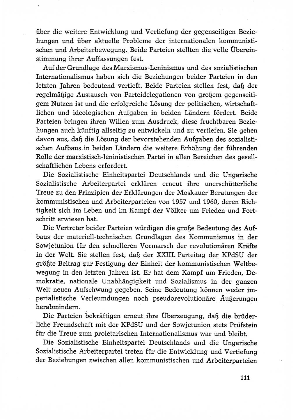 Dokumente der Sozialistischen Einheitspartei Deutschlands (SED) [Deutsche Demokratische Republik (DDR)] 1966-1967, Seite 111 (Dok. SED DDR 1966-1967, S. 111)