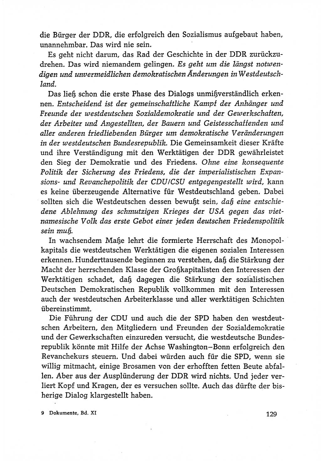 Dokumente der Sozialistischen Einheitspartei Deutschlands (SED) [Deutsche Demokratische Republik (DDR)] 1966-1967, Seite 129 (Dok. SED DDR 1966-1967, S. 129)