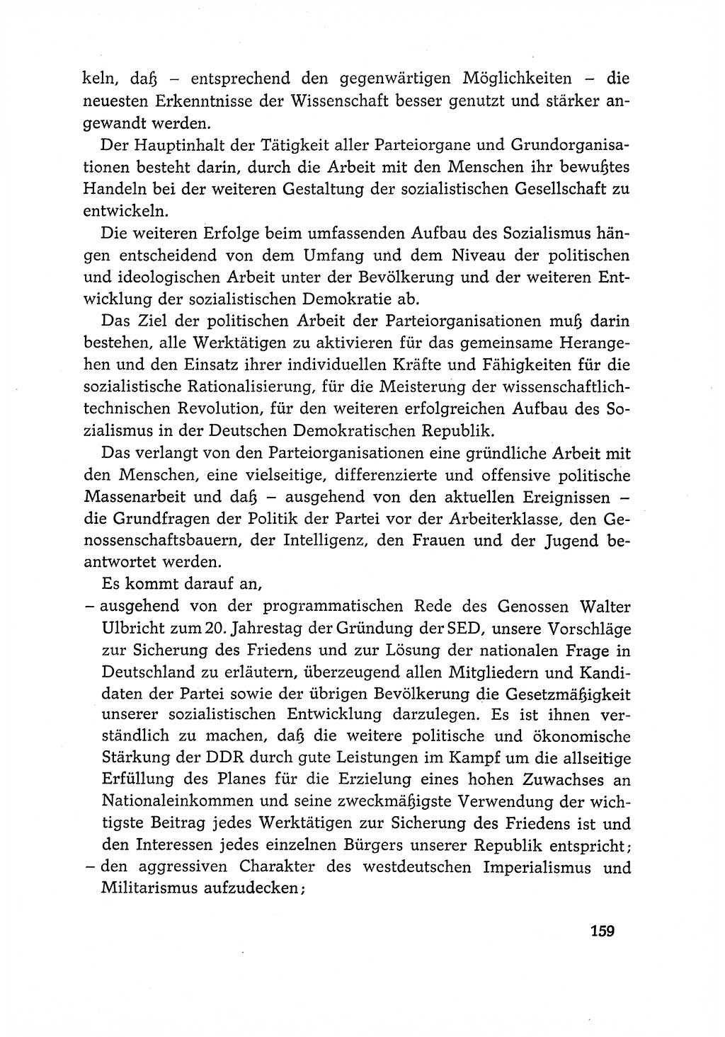 Dokumente der Sozialistischen Einheitspartei Deutschlands (SED) [Deutsche Demokratische Republik (DDR)] 1966-1967, Seite 159 (Dok. SED DDR 1966-1967, S. 159)