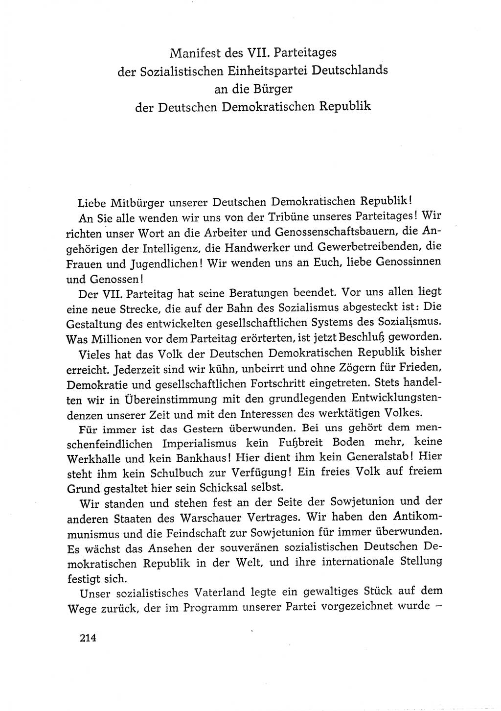 Dokumente der Sozialistischen Einheitspartei Deutschlands (SED) [Deutsche Demokratische Republik (DDR)] 1966-1967, Seite 214 (Dok. SED DDR 1966-1967, S. 214)