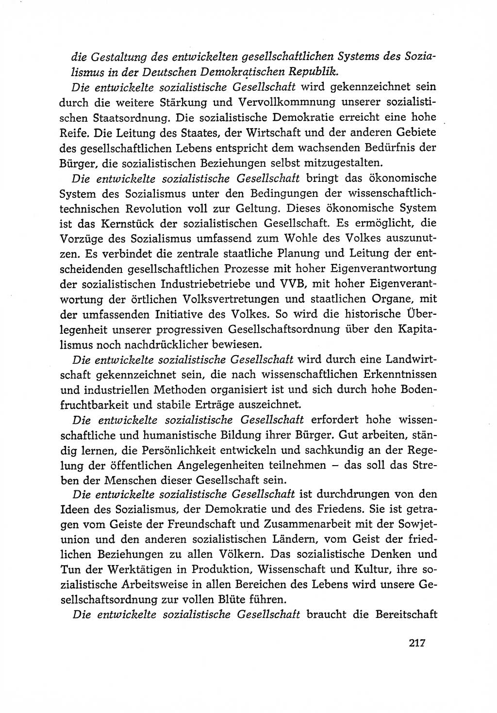 Dokumente der Sozialistischen Einheitspartei Deutschlands (SED) [Deutsche Demokratische Republik (DDR)] 1966-1967, Seite 217 (Dok. SED DDR 1966-1967, S. 217)