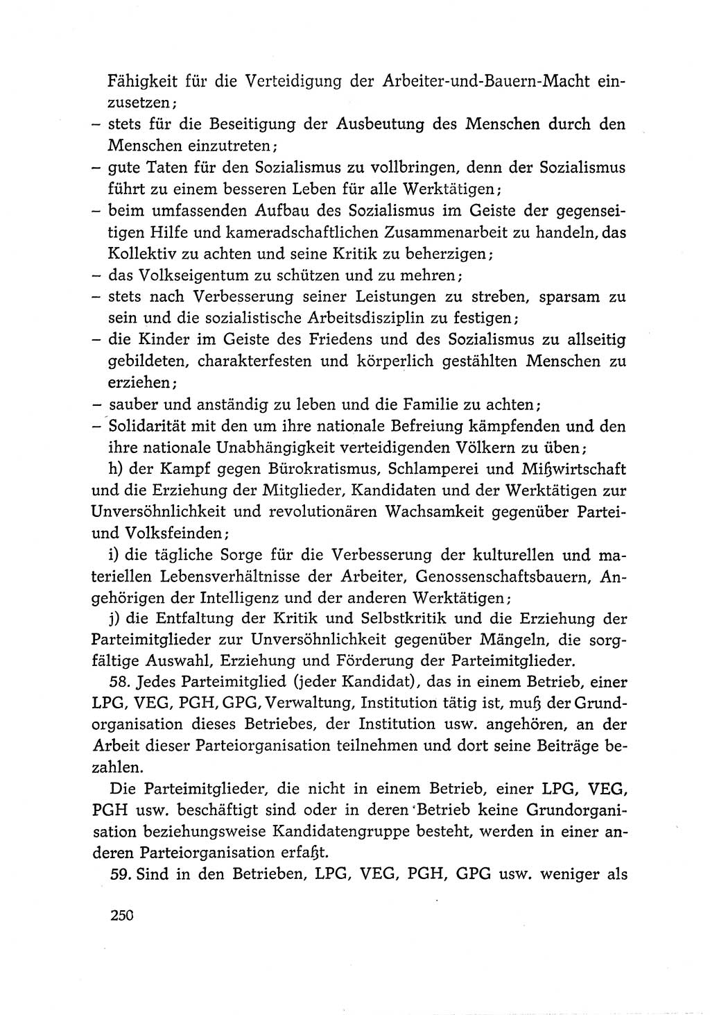 Dokumente der Sozialistischen Einheitspartei Deutschlands (SED) [Deutsche Demokratische Republik (DDR)] 1966-1967, Seite 250 (Dok. SED DDR 1966-1967, S. 250)
