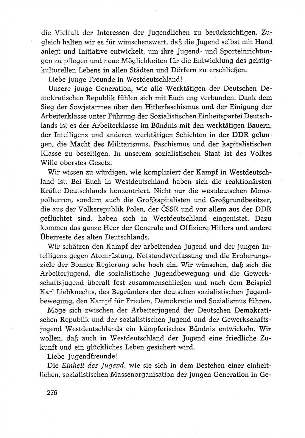 Dokumente der Sozialistischen Einheitspartei Deutschlands (SED) [Deutsche Demokratische Republik (DDR)] 1966-1967, Seite 276 (Dok. SED DDR 1966-1967, S. 276)