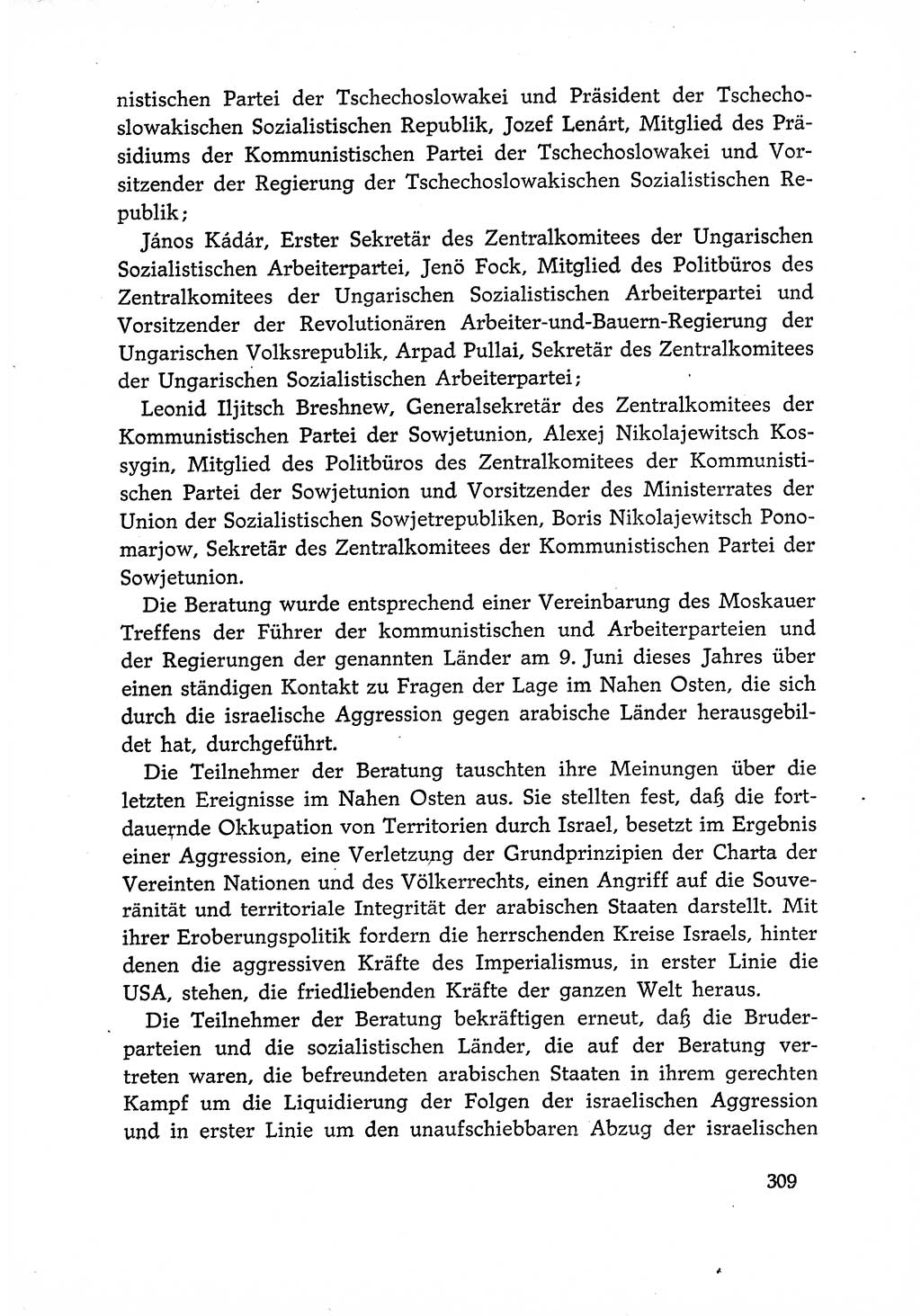 Dokumente der Sozialistischen Einheitspartei Deutschlands (SED) [Deutsche Demokratische Republik (DDR)] 1966-1967, Seite 309 (Dok. SED DDR 1966-1967, S. 309)