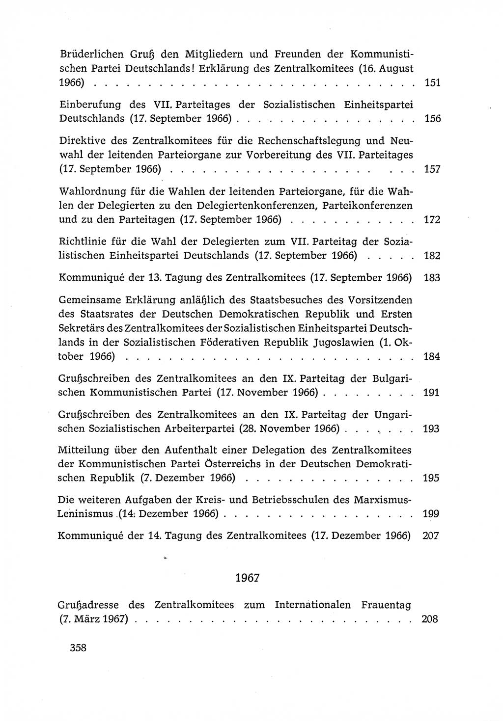 Dokumente der Sozialistischen Einheitspartei Deutschlands (SED) [Deutsche Demokratische Republik (DDR)] 1966-1967, Seite 358 (Dok. SED DDR 1966-1967, S. 358)