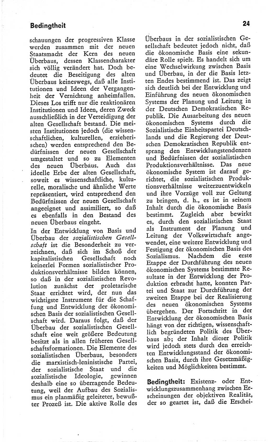 Kleines Wörterbuch der marxistisch-leninistischen Philosophie [Deutsche Demokratische Republik (DDR)] 1966, Seite 24 (Kl. Wb. ML Phil. DDR 1966, S. 24)