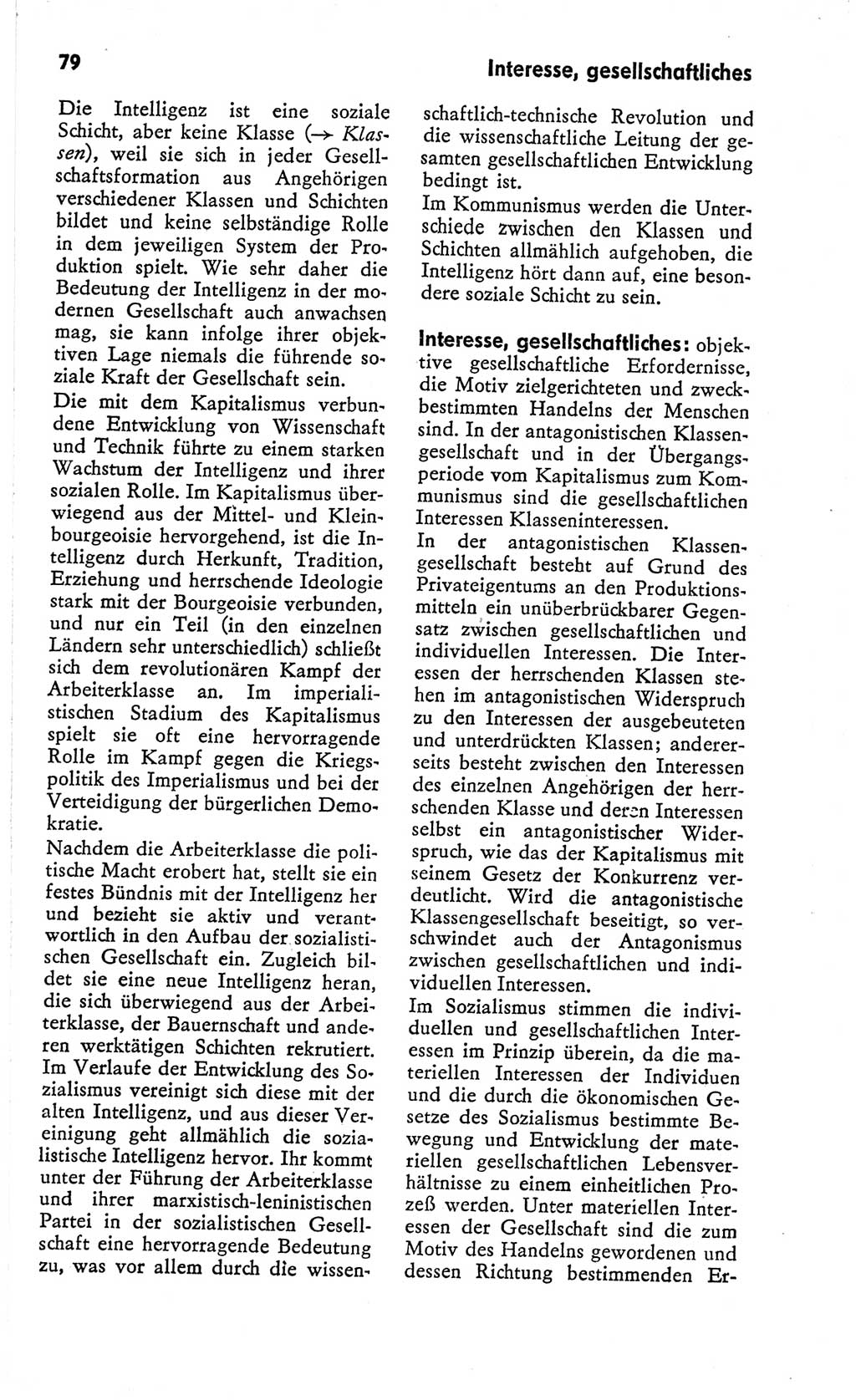 Kleines Wörterbuch der marxistisch-leninistischen Philosophie [Deutsche Demokratische Republik (DDR)] 1966, Seite 79 (Kl. Wb. ML Phil. DDR 1966, S. 79)