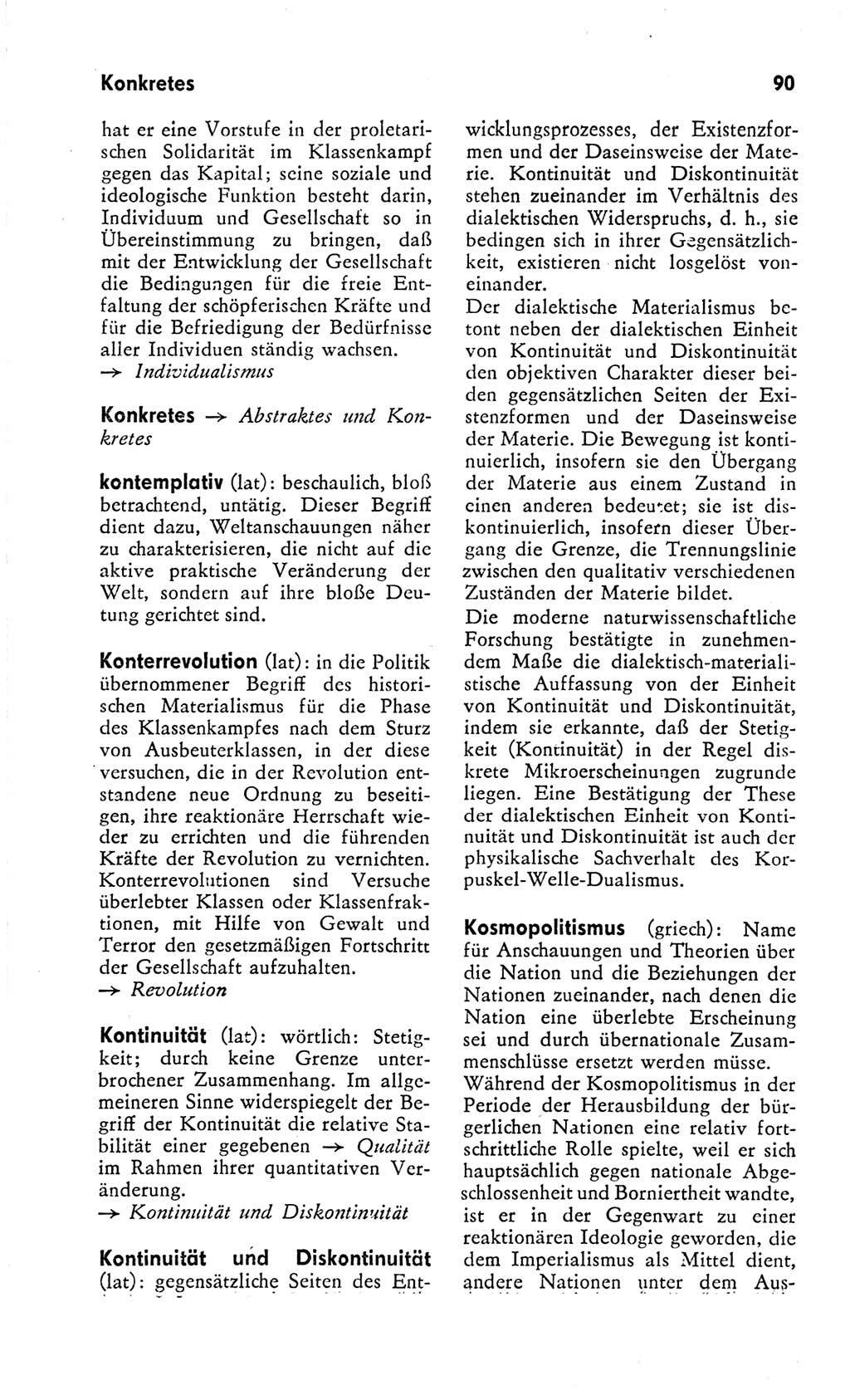 Kleines Wörterbuch der marxistisch-leninistischen Philosophie [Deutsche Demokratische Republik (DDR)] 1966, Seite 90 (Kl. Wb. ML Phil. DDR 1966, S. 90)