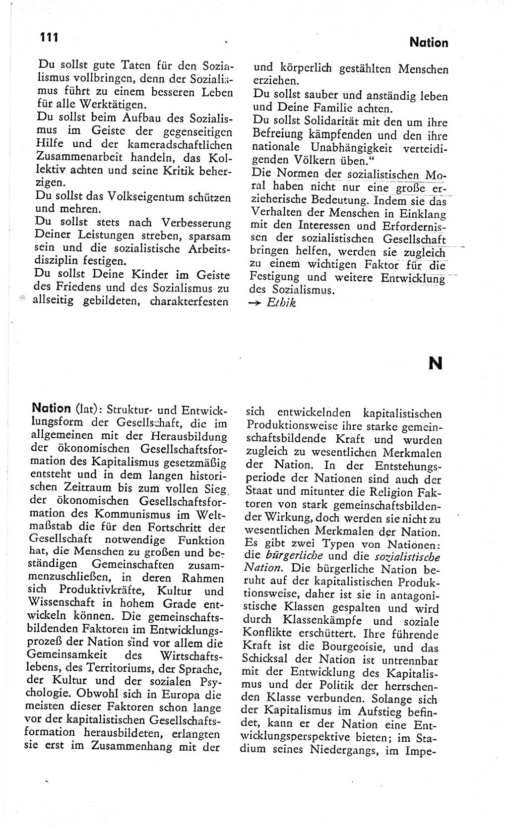 Kleines Wörterbuch der marxistisch-leninistischen Philosophie [Deutsche Demokratische Republik (DDR)] 1966, Seite 111 (Kl. Wb. ML Phil. DDR 1966, S. 111)