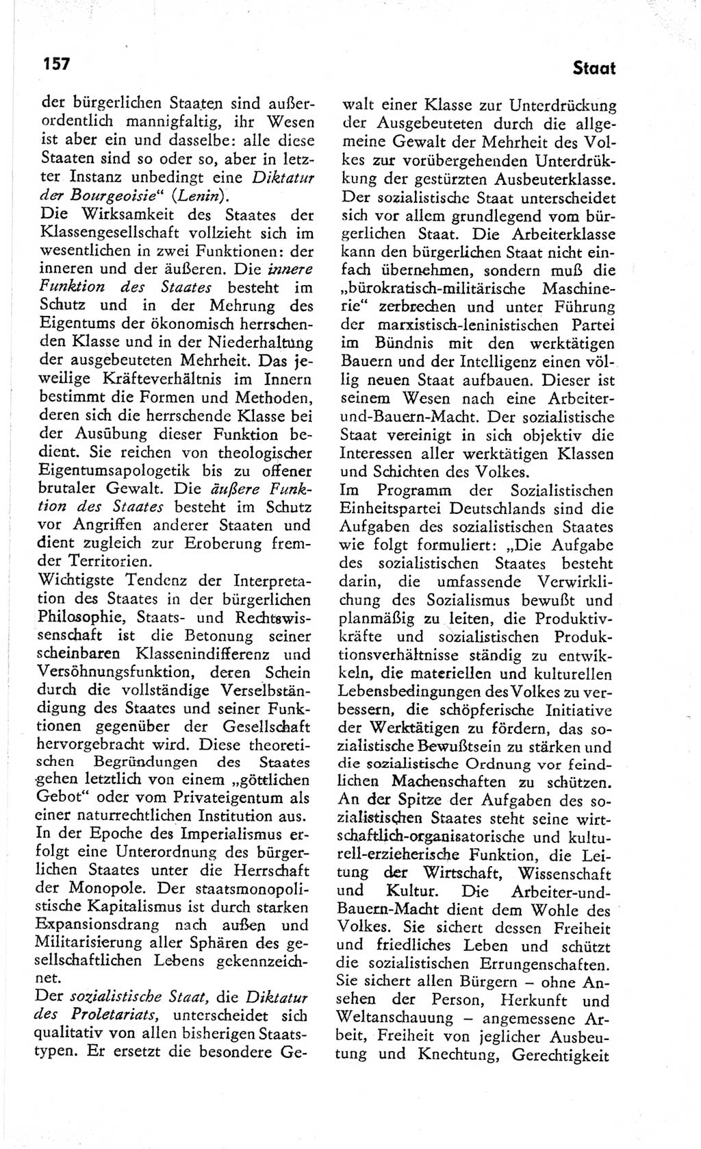 Kleines Wörterbuch der marxistisch-leninistischen Philosophie [Deutsche Demokratische Republik (DDR)] 1966, Seite 157 (Kl. Wb. ML Phil. DDR 1966, S. 157)