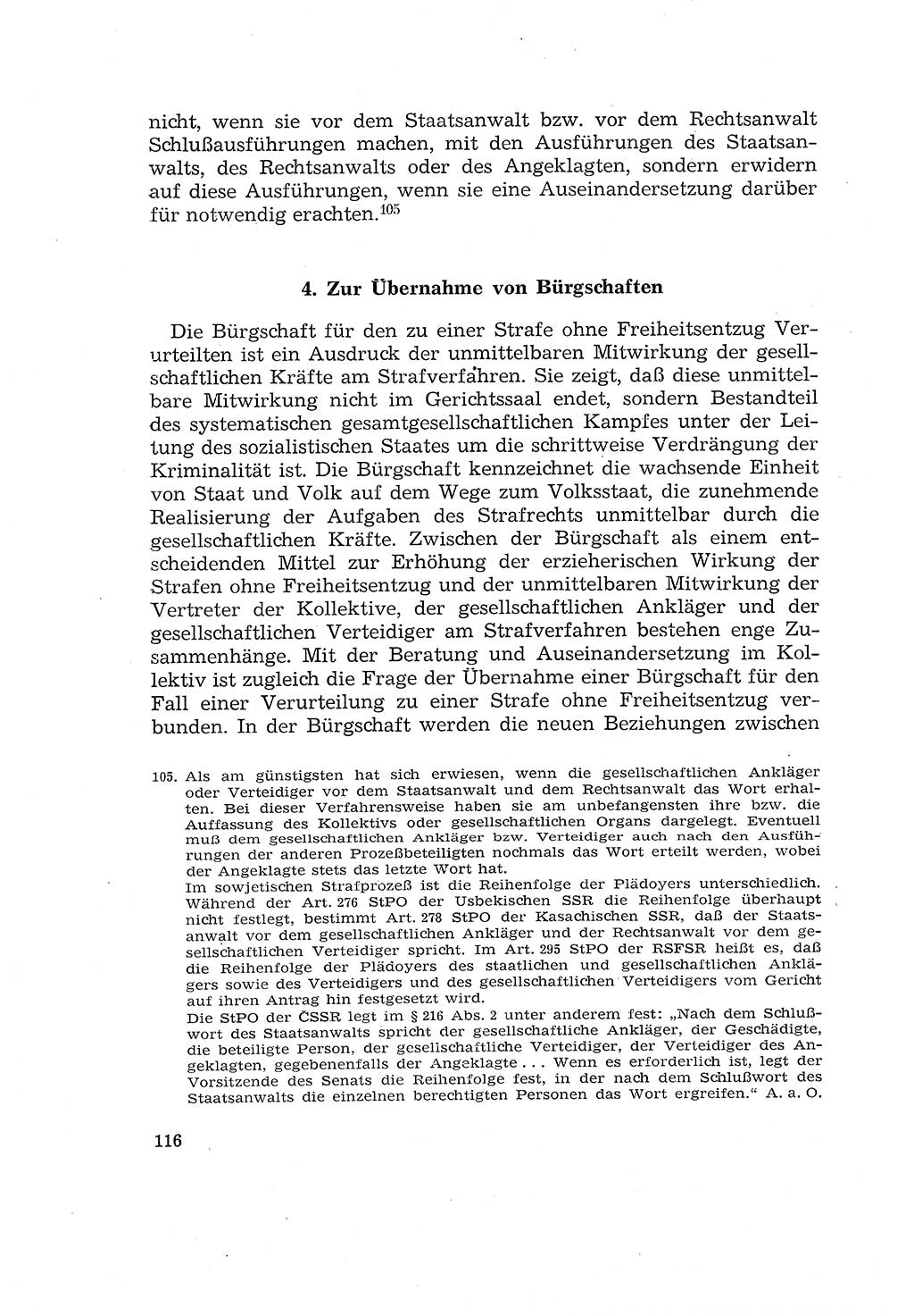 Die Mitwirkung der Werktätigen am Strafverfahren [Deutsche Demokratische Republik (DDR)] 1966, Seite 116 (Mitw. Str.-Verf. DDR 1966, S. 116)
