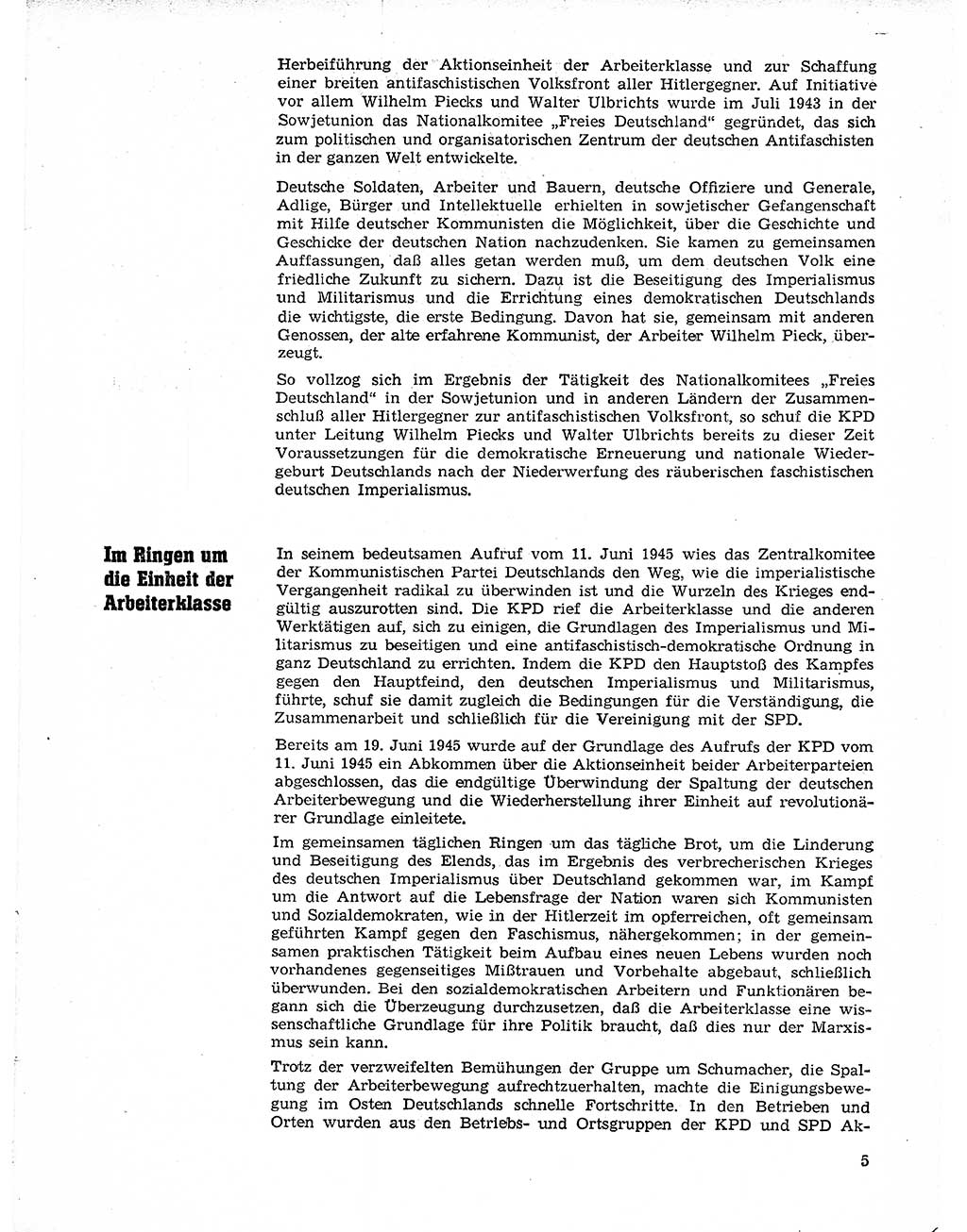 Neuer Weg (NW), Organ des Zentralkomitees (ZK) der SED (Sozialistische Einheitspartei Deutschlands) fÃ¼r Fragen des Parteilebens, 21. Jahrgang [Deutsche Demokratische Republik (DDR)] 1966, Seite 5 (NW ZK SED DDR 1966, S. 5)