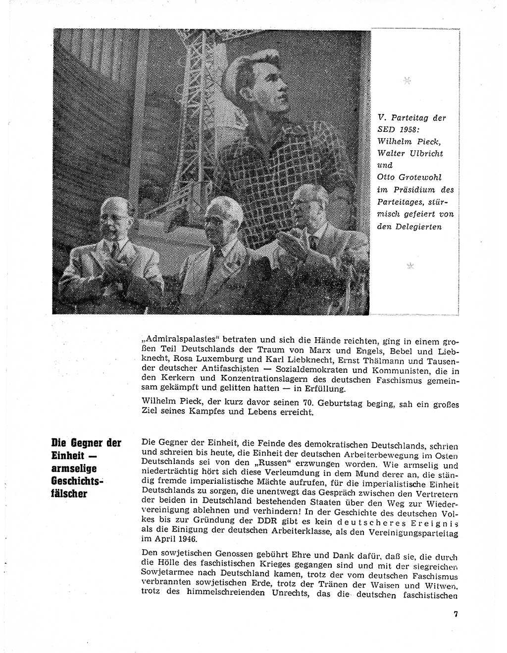 Neuer Weg (NW), Organ des Zentralkomitees (ZK) der SED (Sozialistische Einheitspartei Deutschlands) für Fragen des Parteilebens, 21. Jahrgang [Deutsche Demokratische Republik (DDR)] 1966, Seite 7 (NW ZK SED DDR 1966, S. 7)