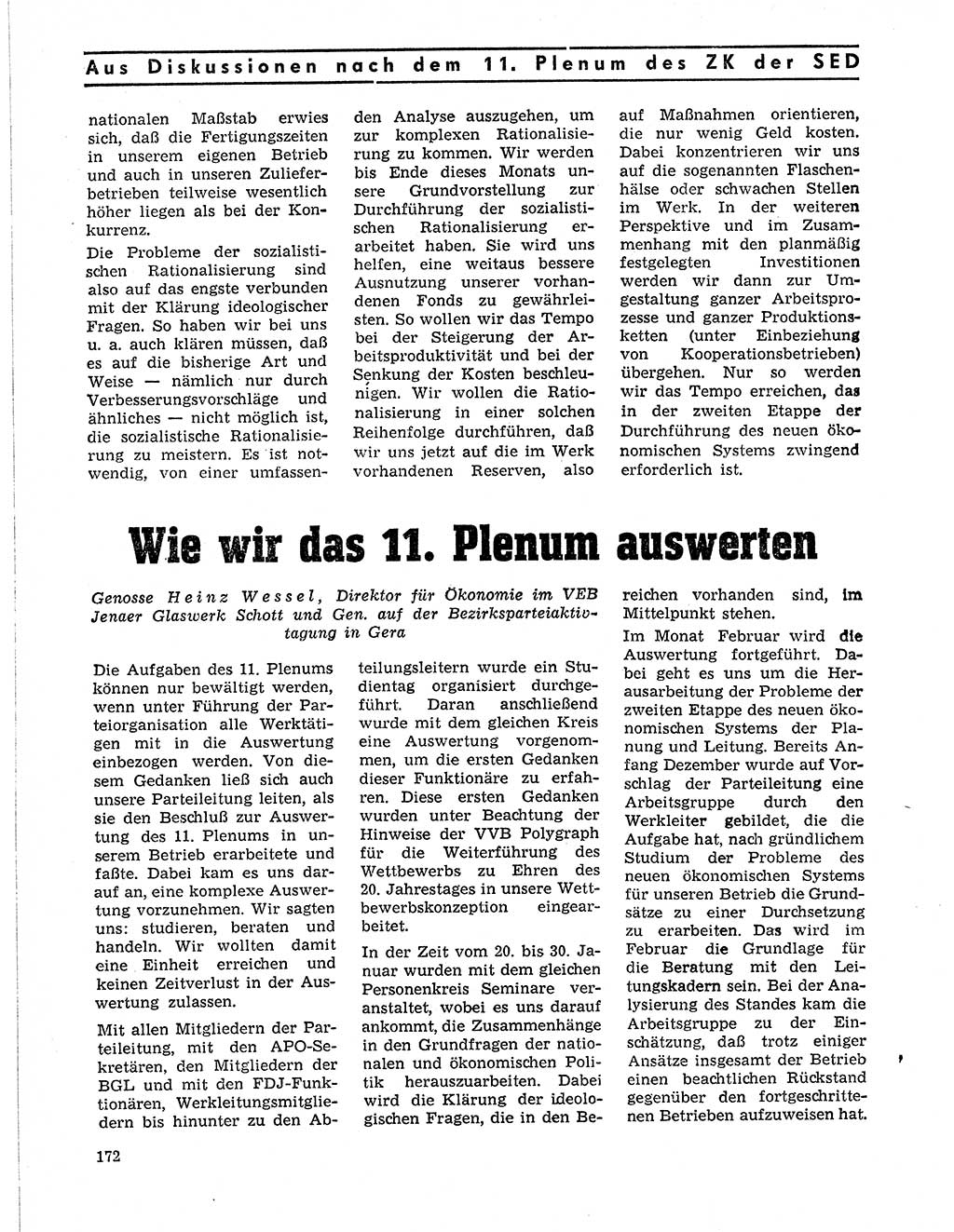 Neuer Weg (NW), Organ des Zentralkomitees (ZK) der SED (Sozialistische Einheitspartei Deutschlands) für Fragen des Parteilebens, 21. Jahrgang [Deutsche Demokratische Republik (DDR)] 1966, Seite 172 (NW ZK SED DDR 1966, S. 172)