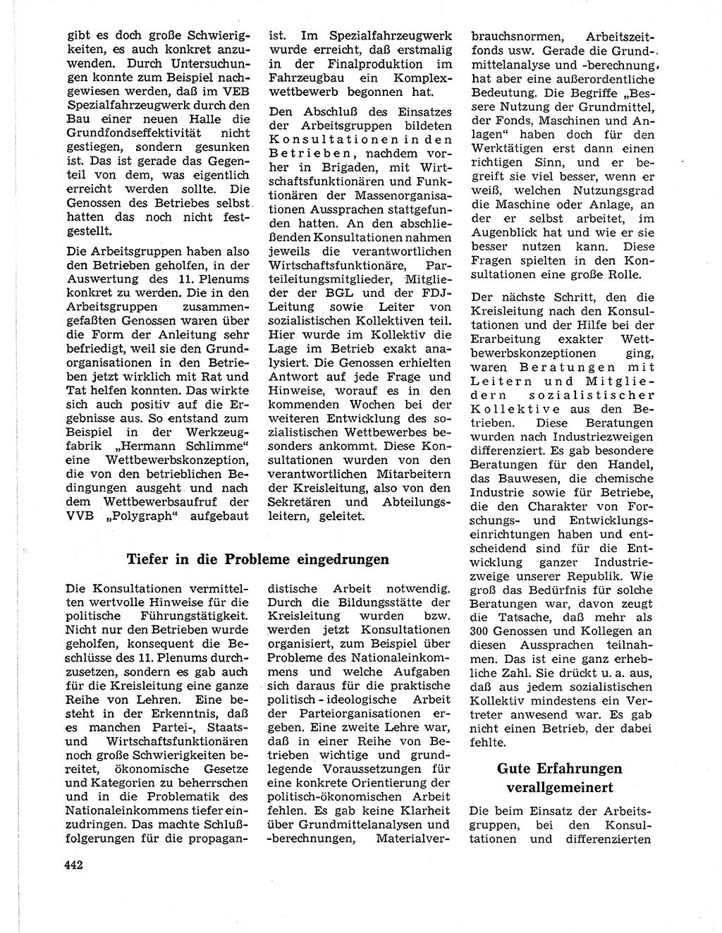 Neuer Weg (NW), Organ des Zentralkomitees (ZK) der SED (Sozialistische Einheitspartei Deutschlands) für Fragen des Parteilebens, 21. Jahrgang [Deutsche Demokratische Republik (DDR)] 1966, Seite 442 (NW ZK SED DDR 1966, S. 442)