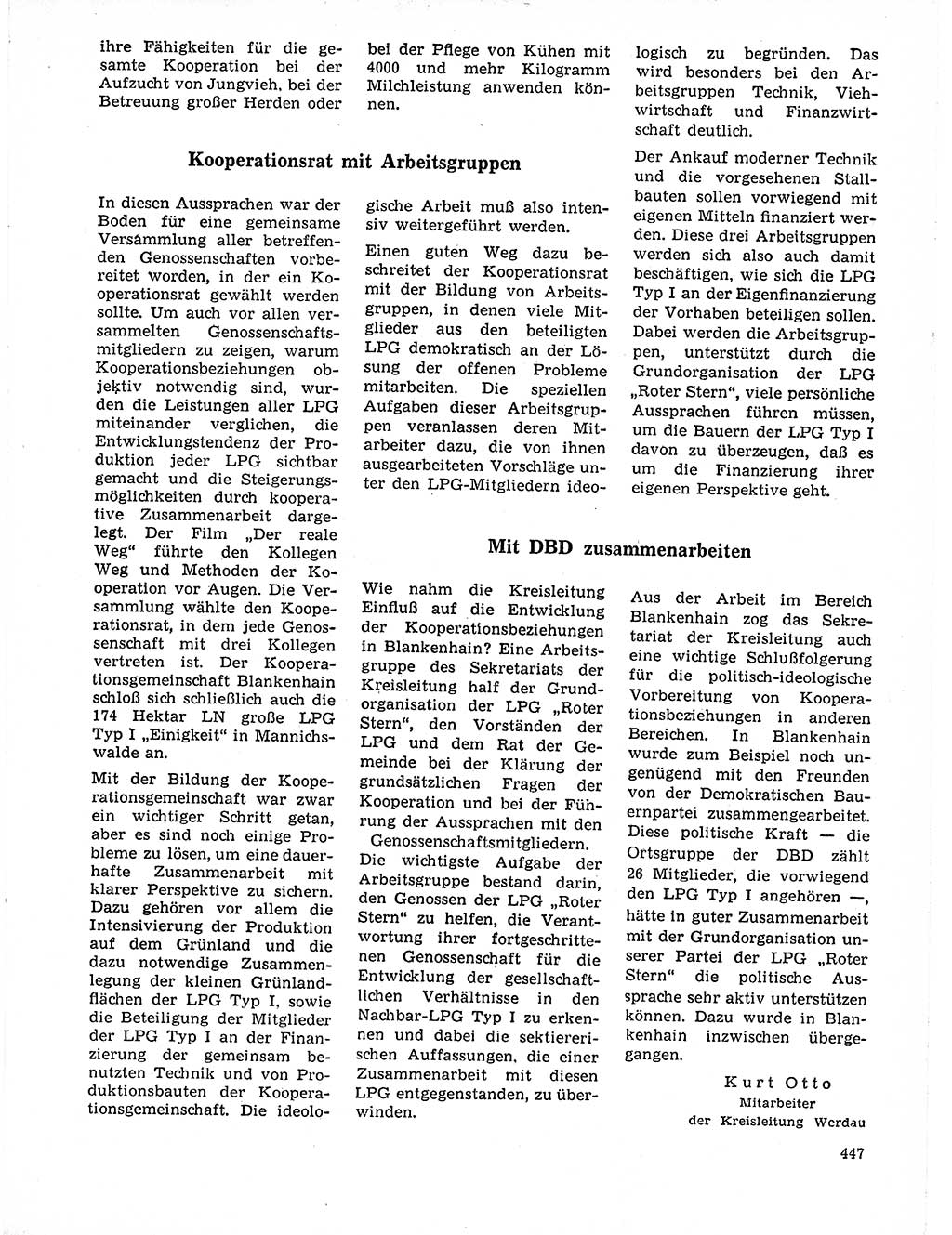 Neuer Weg (NW), Organ des Zentralkomitees (ZK) der SED (Sozialistische Einheitspartei Deutschlands) für Fragen des Parteilebens, 21. Jahrgang [Deutsche Demokratische Republik (DDR)] 1966, Seite 447 (NW ZK SED DDR 1966, S. 447)