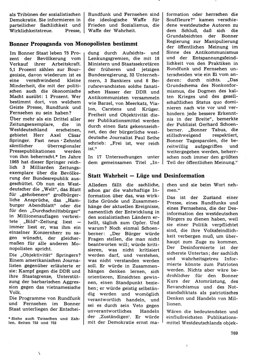 Neuer Weg (NW), Organ des Zentralkomitees (ZK) der SED (Sozialistische Einheitspartei Deutschlands) für Fragen des Parteilebens, 21. Jahrgang [Deutsche Demokratische Republik (DDR)] 1966, Seite 769 (NW ZK SED DDR 1966, S. 769)