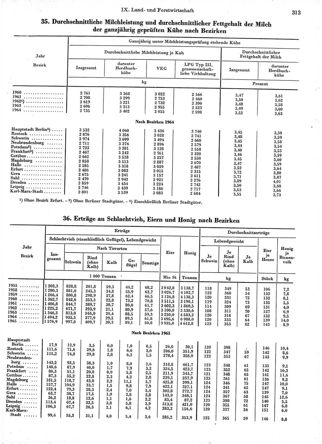 Statistisches Jahrbuch der Deutschen Demokratischen Republik (DDR) 1966, Seite 313 (Stat. Jb. DDR 1966, S. 313)