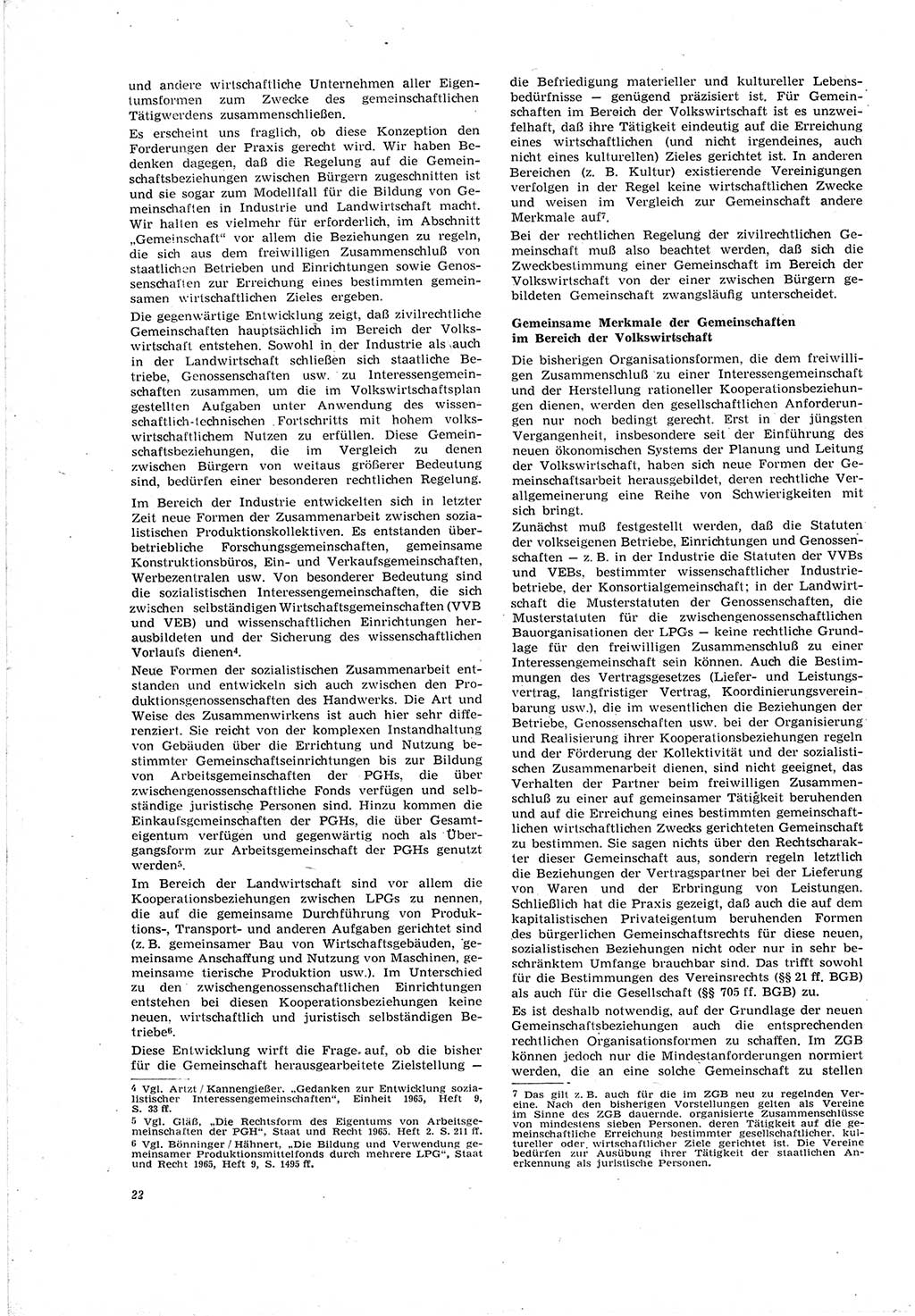 Neue Justiz (NJ), Zeitschrift für Recht und Rechtswissenschaft [Deutsche Demokratische Republik (DDR)], 20. Jahrgang 1966, Seite 22 (NJ DDR 1966, S. 22)