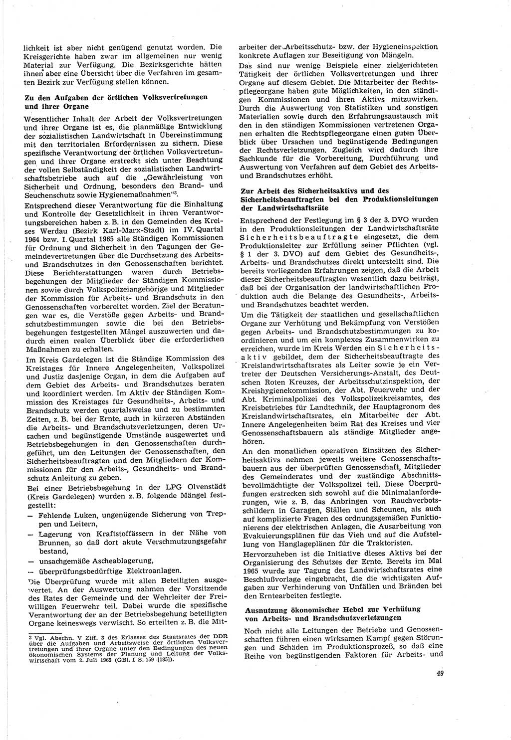 Neue Justiz (NJ), Zeitschrift für Recht und Rechtswissenschaft [Deutsche Demokratische Republik (DDR)], 20. Jahrgang 1966, Seite 49 (NJ DDR 1966, S. 49)