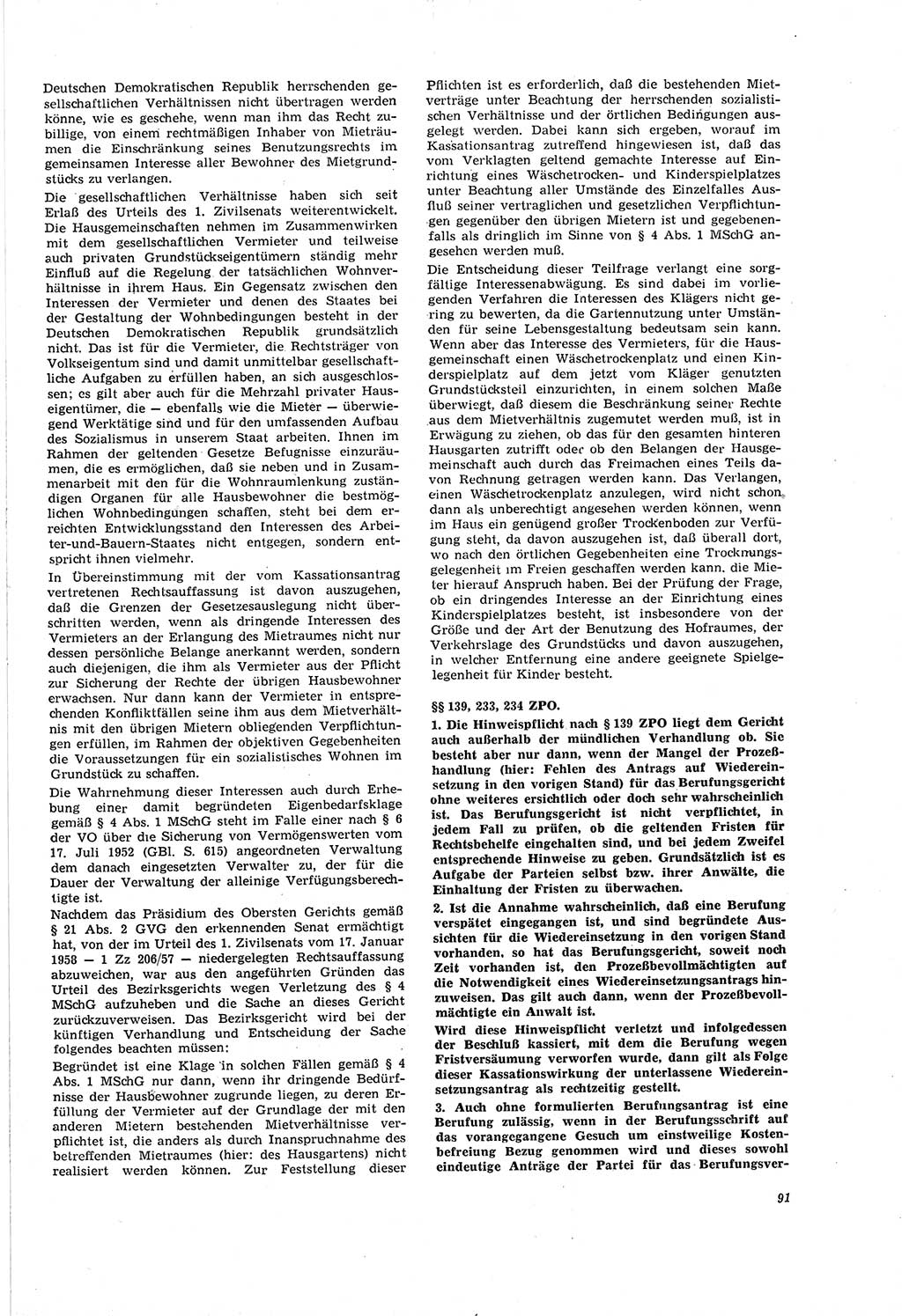 Neue Justiz (NJ), Zeitschrift für Recht und Rechtswissenschaft [Deutsche Demokratische Republik (DDR)], 20. Jahrgang 1966, Seite 91 (NJ DDR 1966, S. 91)