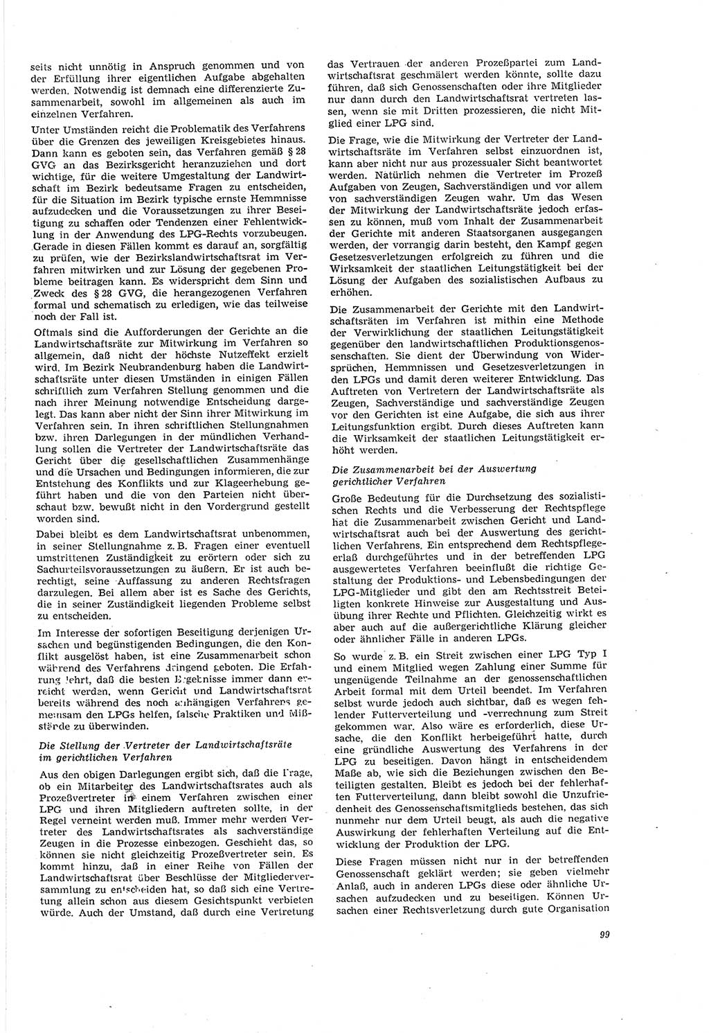 Neue Justiz (NJ), Zeitschrift für Recht und Rechtswissenschaft [Deutsche Demokratische Republik (DDR)], 20. Jahrgang 1966, Seite 99 (NJ DDR 1966, S. 99)