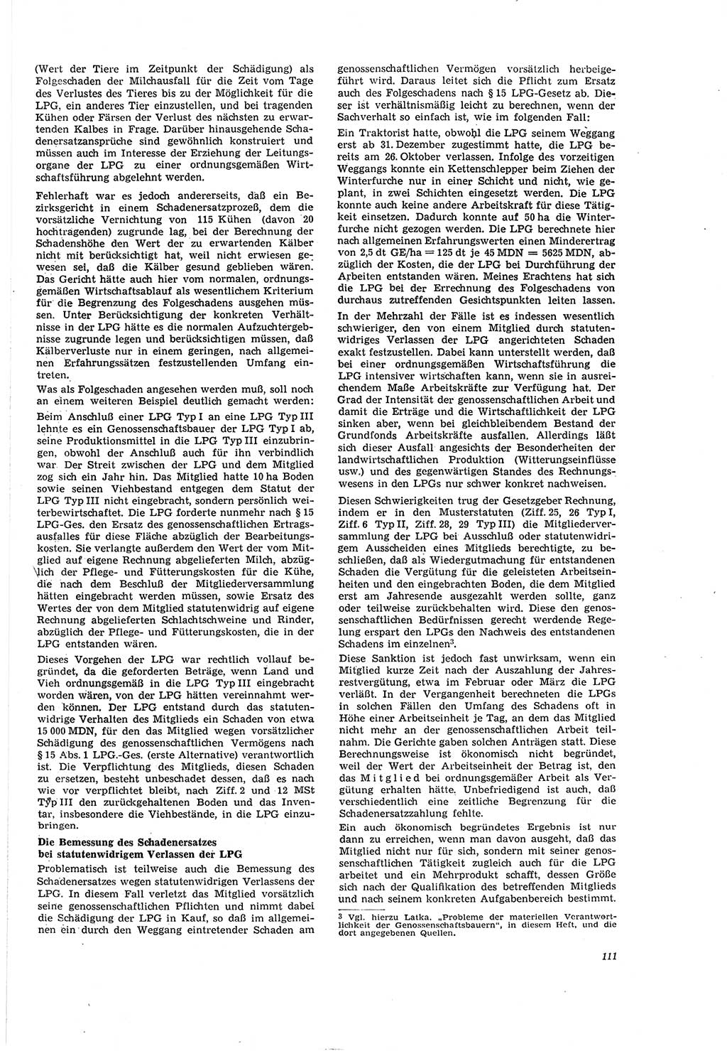 Neue Justiz (NJ), Zeitschrift für Recht und Rechtswissenschaft [Deutsche Demokratische Republik (DDR)], 20. Jahrgang 1966, Seite 111 (NJ DDR 1966, S. 111)