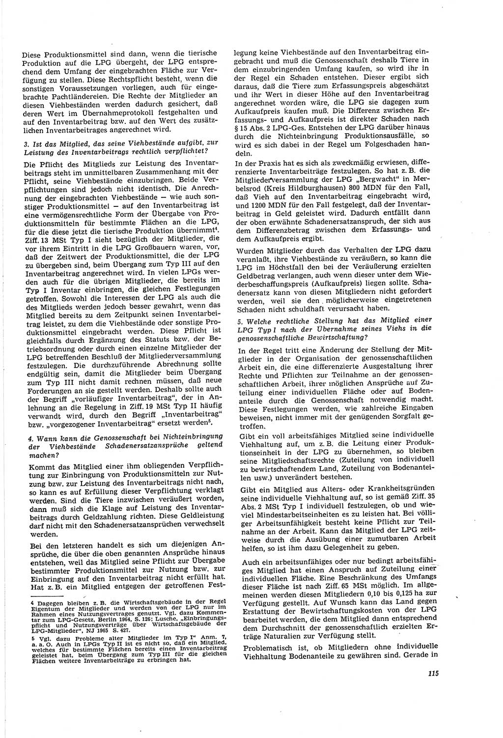 Neue Justiz (NJ), Zeitschrift für Recht und Rechtswissenschaft [Deutsche Demokratische Republik (DDR)], 20. Jahrgang 1966, Seite 115 (NJ DDR 1966, S. 115)