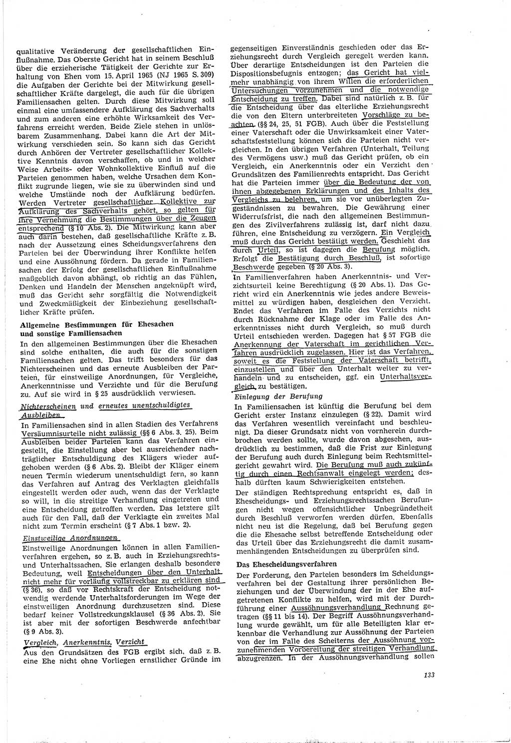 Neue Justiz (NJ), Zeitschrift für Recht und Rechtswissenschaft [Deutsche Demokratische Republik (DDR)], 20. Jahrgang 1966, Seite 133 (NJ DDR 1966, S. 133)