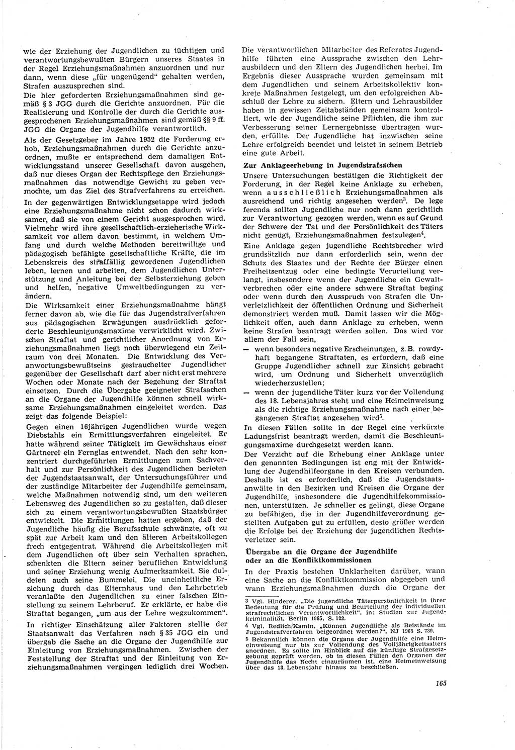 Neue Justiz (NJ), Zeitschrift für Recht und Rechtswissenschaft [Deutsche Demokratische Republik (DDR)], 20. Jahrgang 1966, Seite 165 (NJ DDR 1966, S. 165)